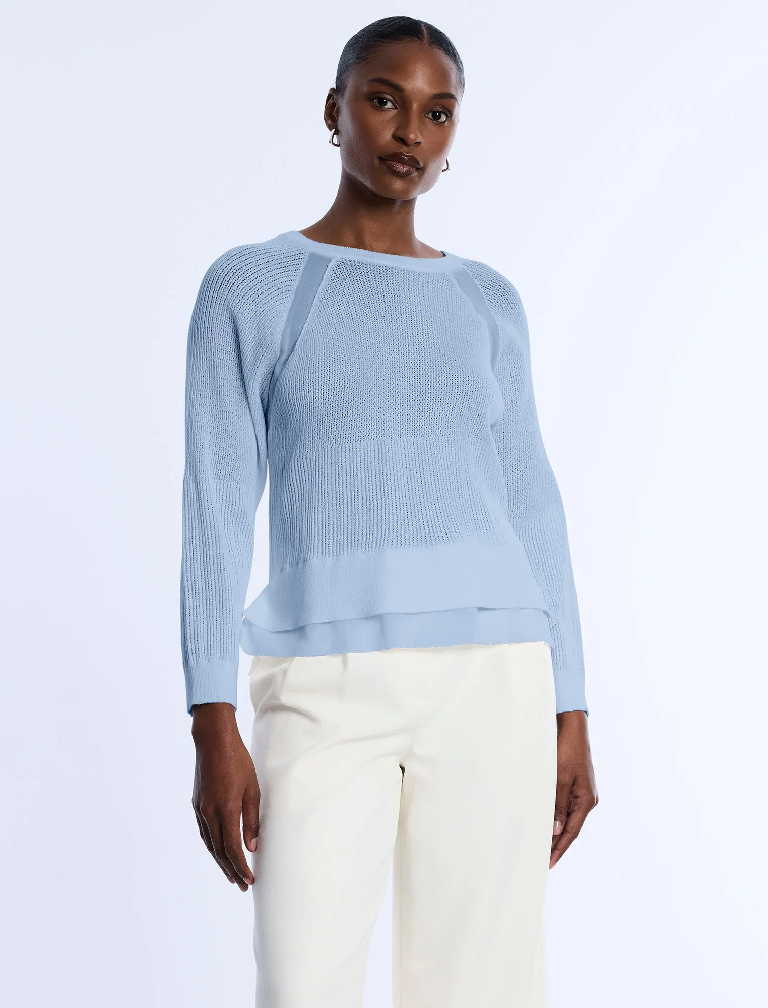 Pointelle Knit Sweater sold by BCBGMaxAzria