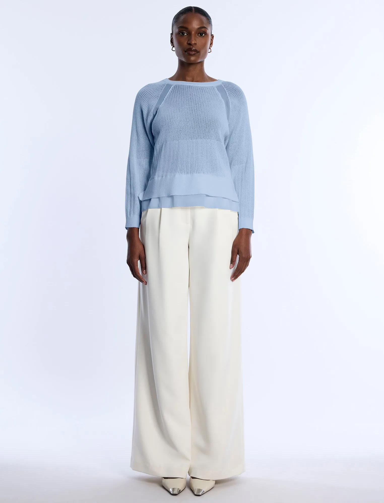 Pointelle Knit Sweater sold by BCBGMaxAzria product image thumbnail 3