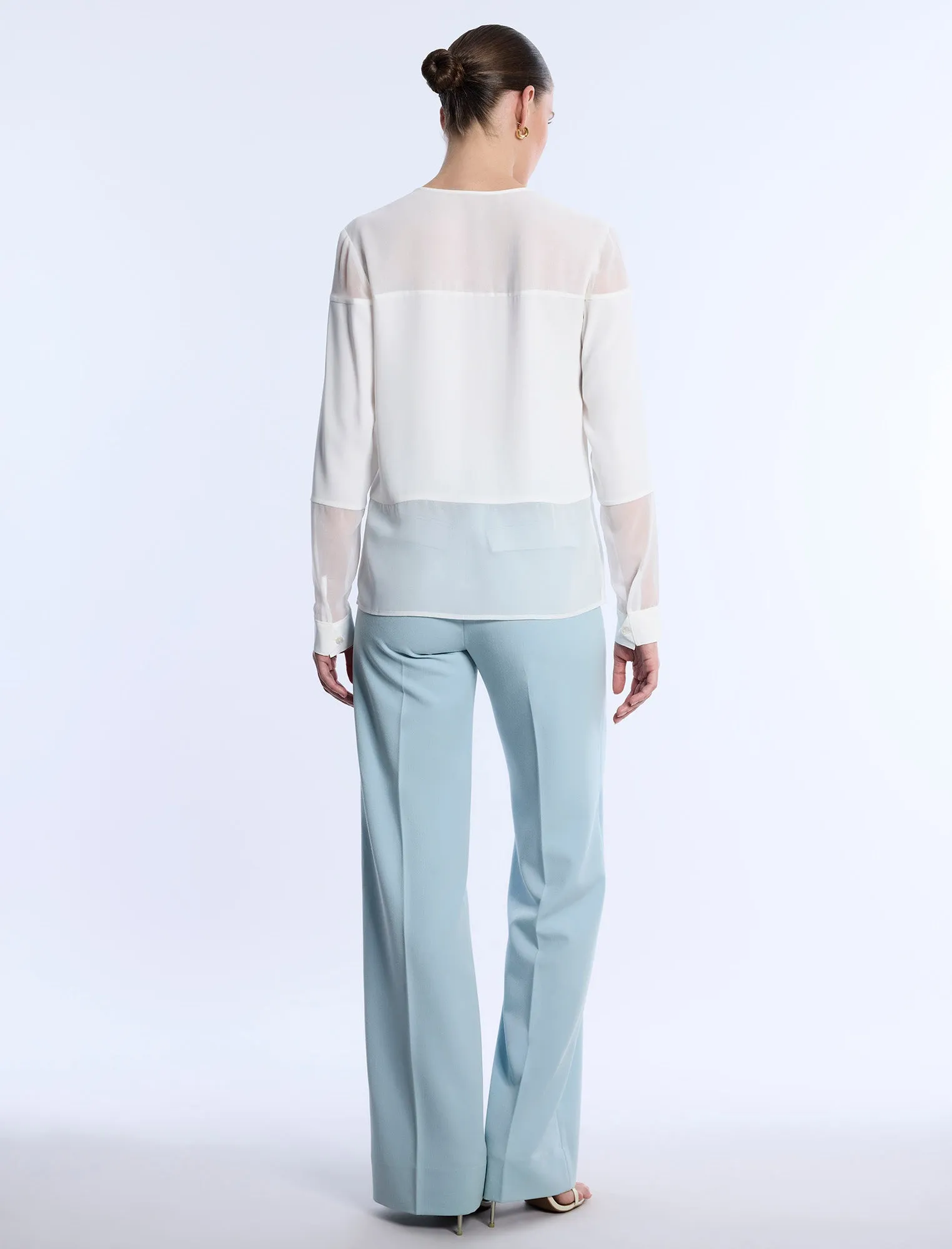 Sheer Panel Blouse sold by BCBGMaxAzria product image thumbnail 3