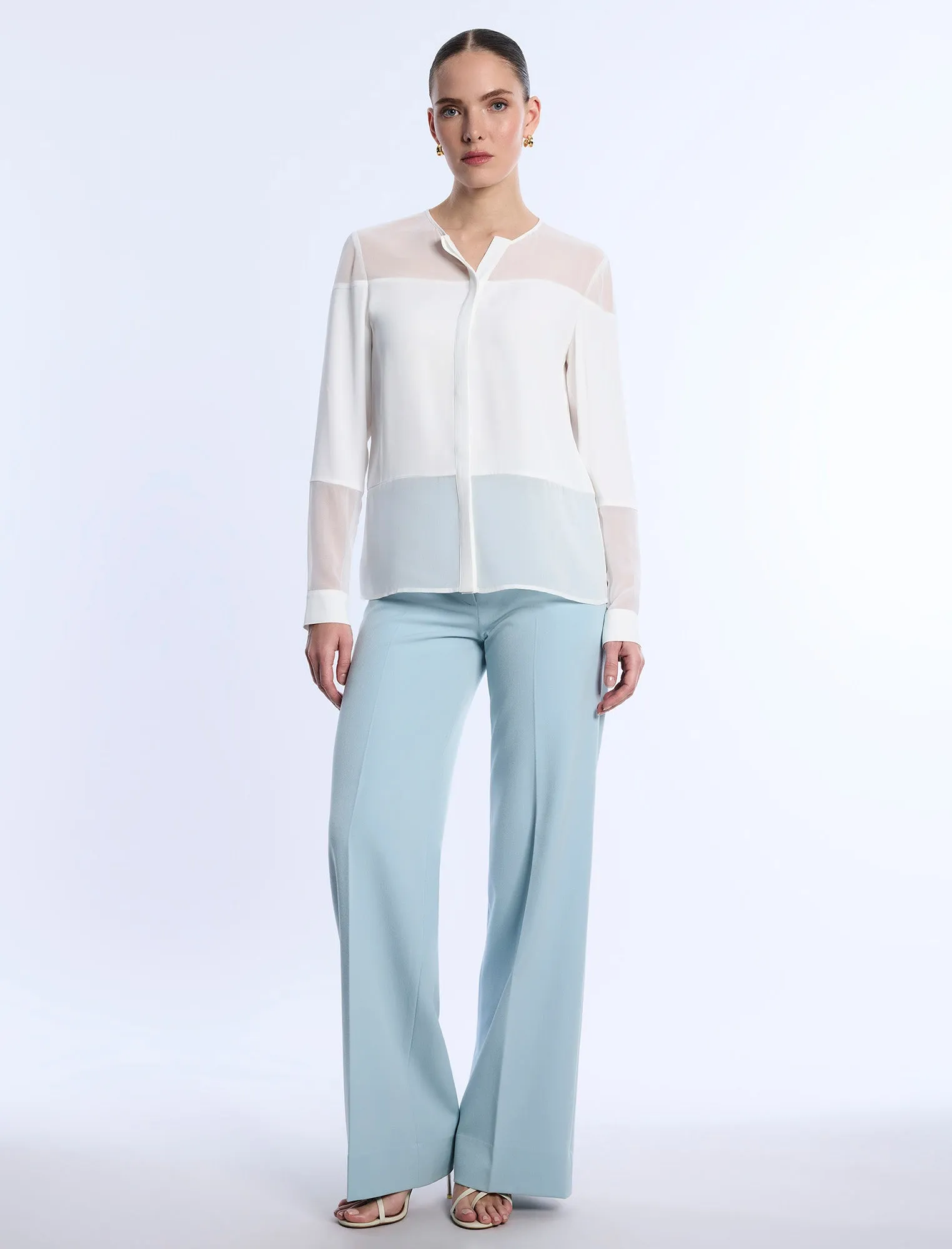 Sheer Panel Blouse sold by BCBGMaxAzria product image thumbnail 2
