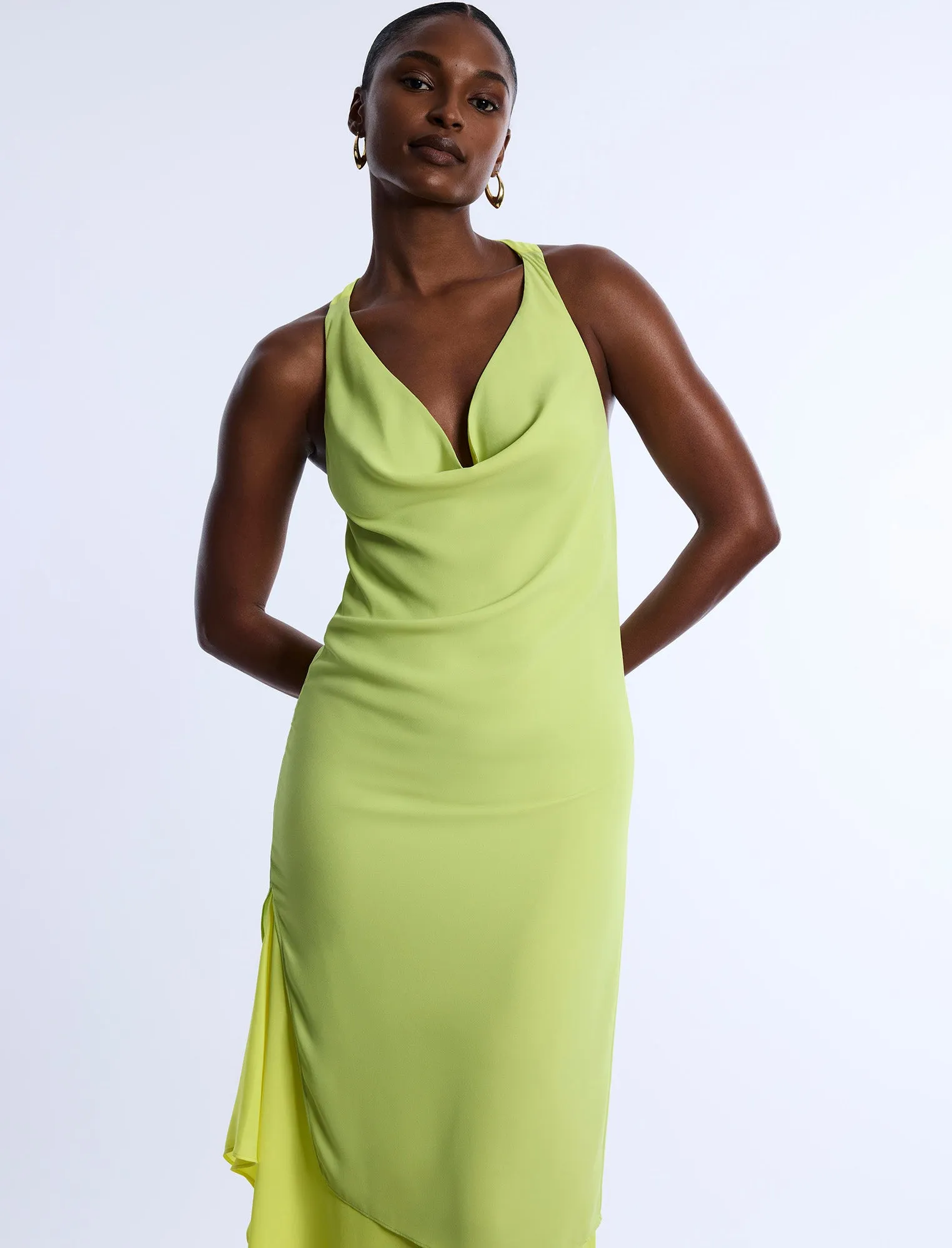 Twist And Drape Combo Dress sold by BCBGMaxAzria product image thumbnail 4