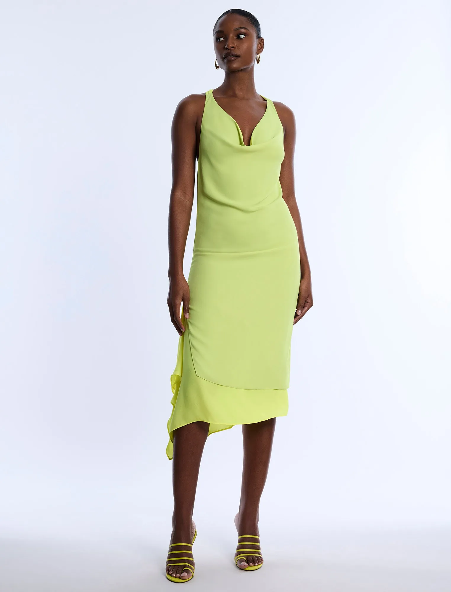 Twist And Drape Combo Dress sold by BCBGMaxAzria