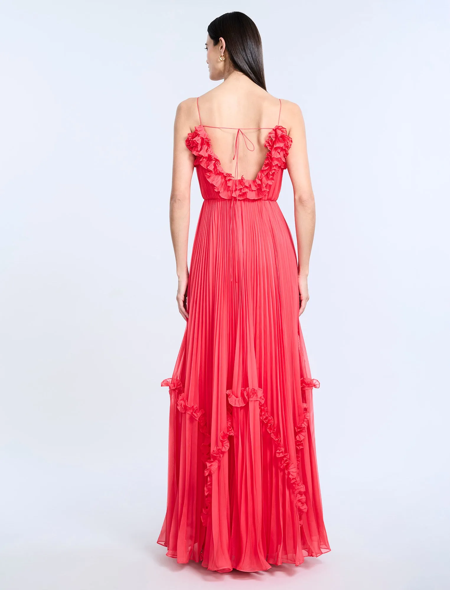 Shirring Ruffle Gown sold by BCBGMaxAzria product image thumbnail 2
