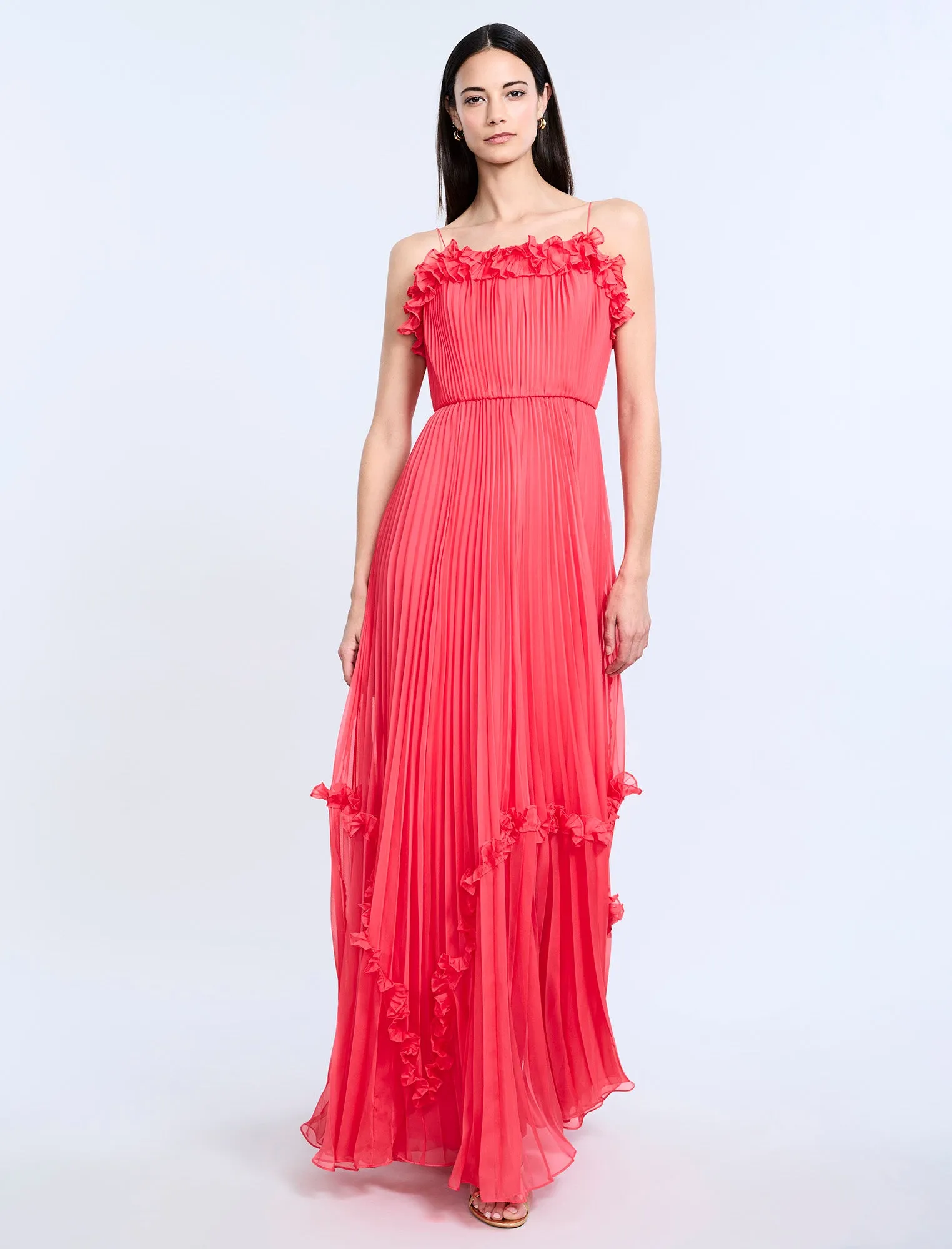 Shirring Ruffle Gown sold by BCBGMaxAzria product image thumbnail 4