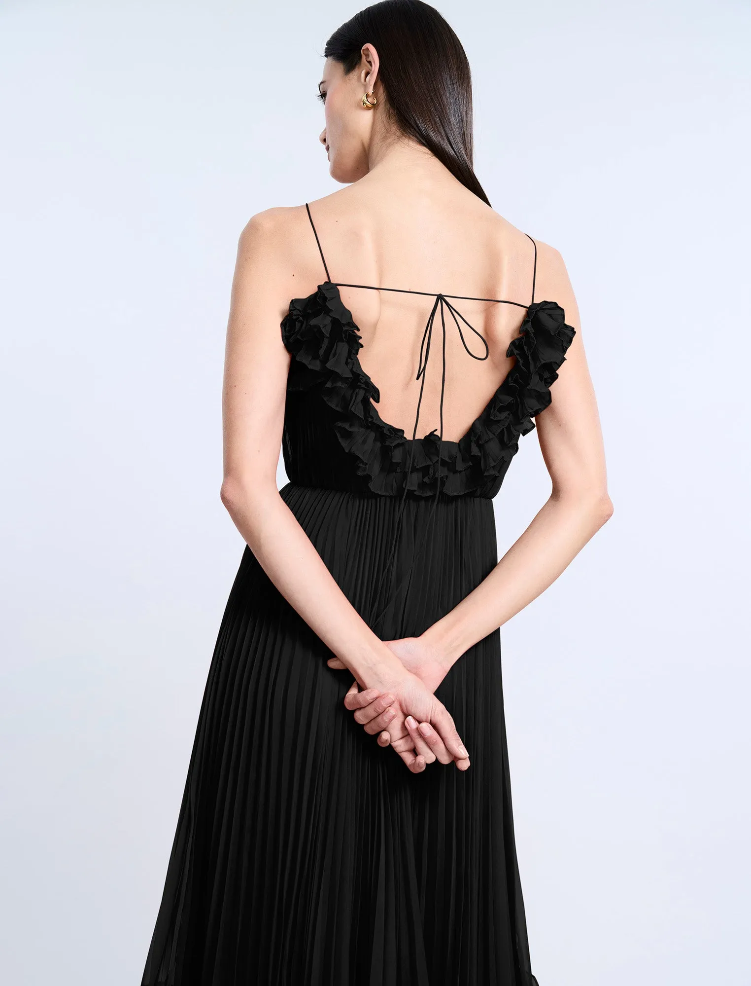 Shirring Ruffle Gown sold by BCBGMaxAzria product image thumbnail 5
