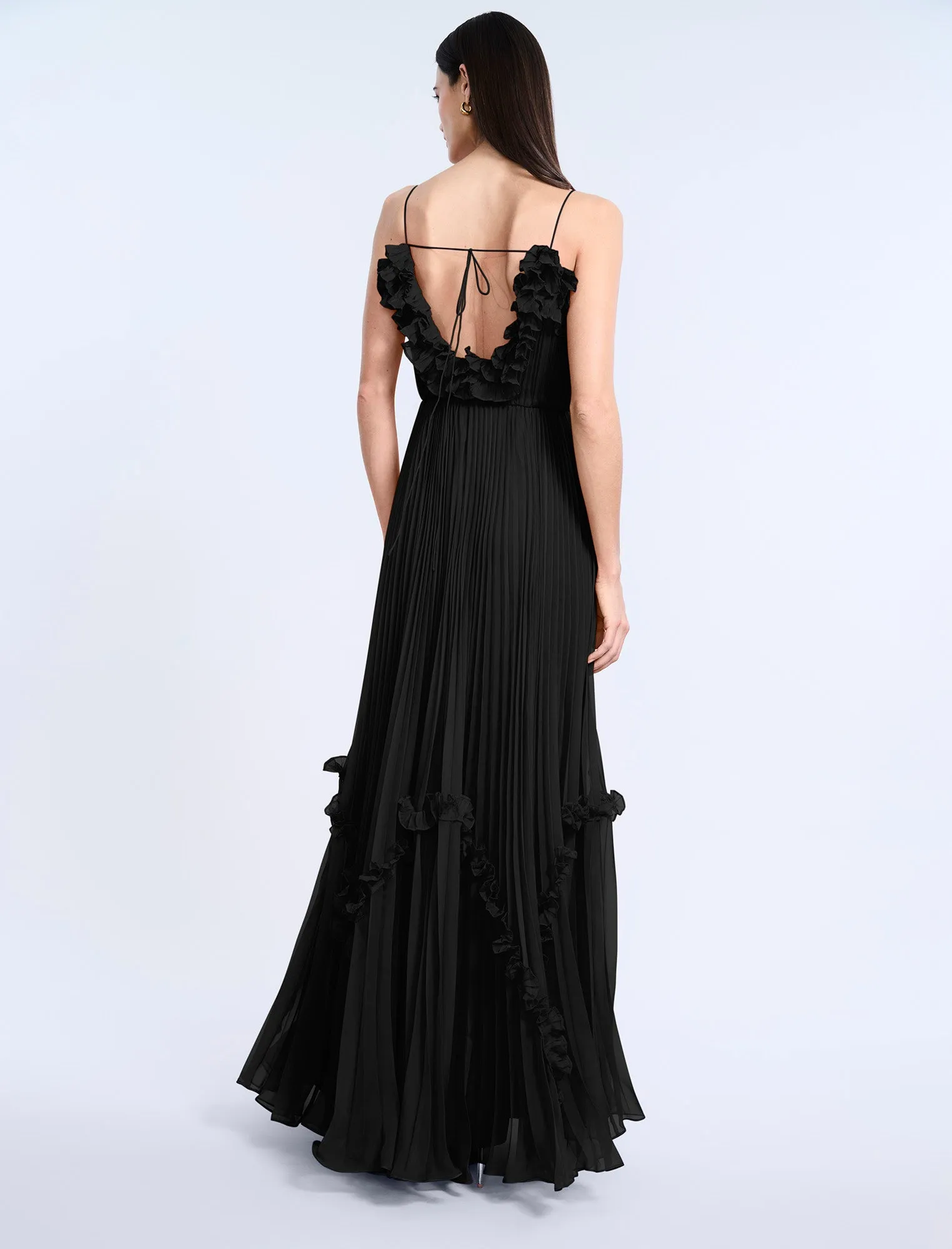 Shirring Ruffle Gown sold by BCBGMaxAzria product image thumbnail 2