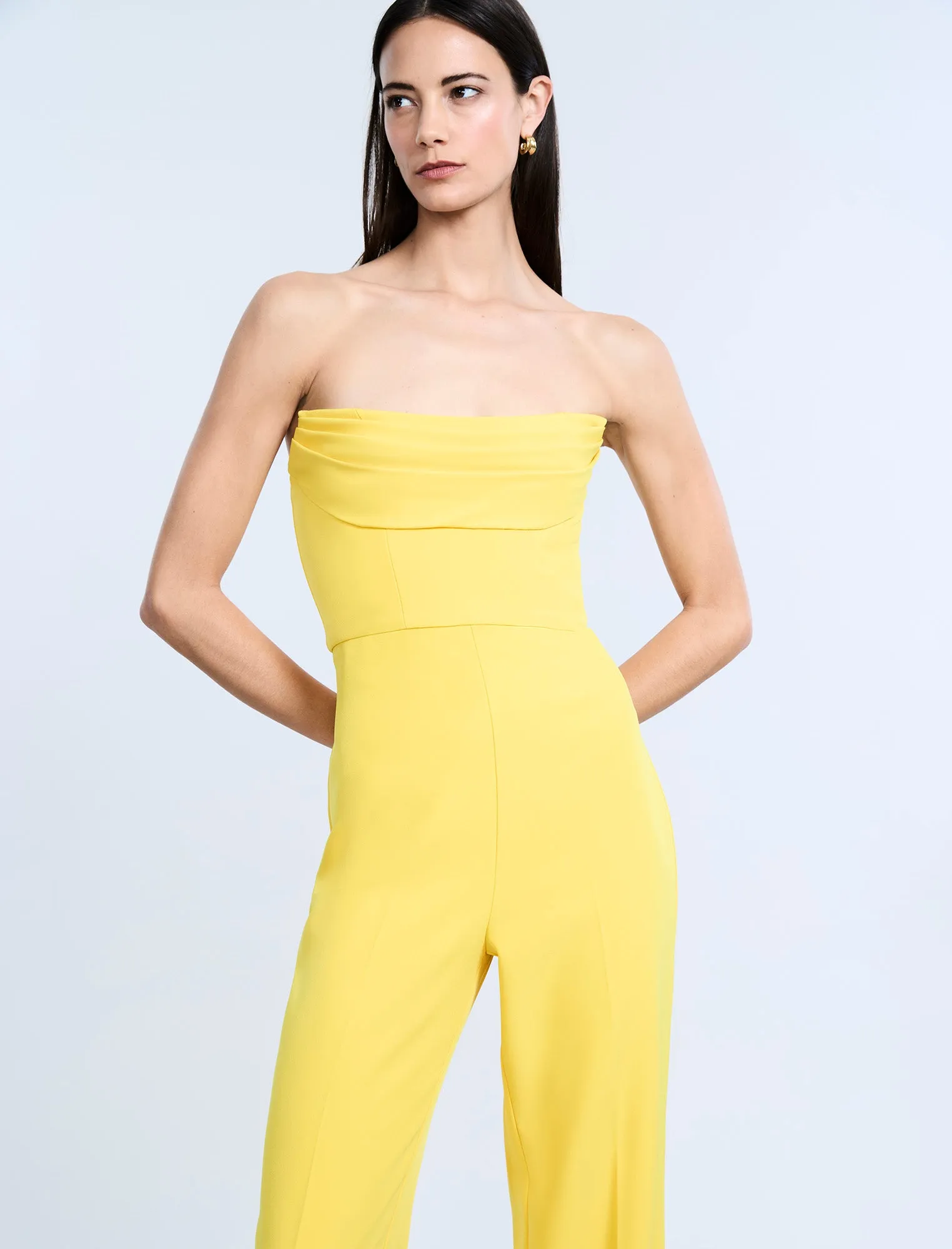 Corset Jumpsuit With Drape sold by BCBGMaxAzria product image thumbnail 5