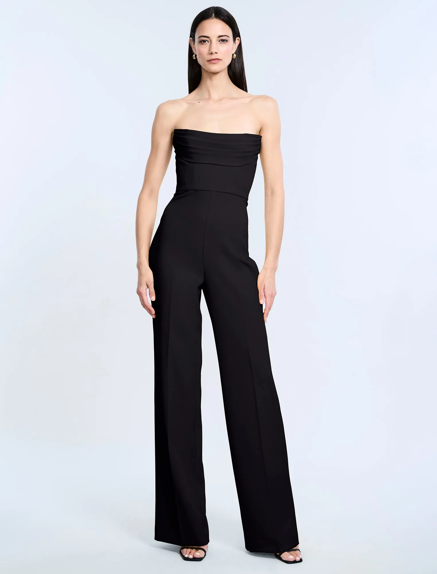 Corset Jumpsuit With Drape sold by BCBGMaxAzria