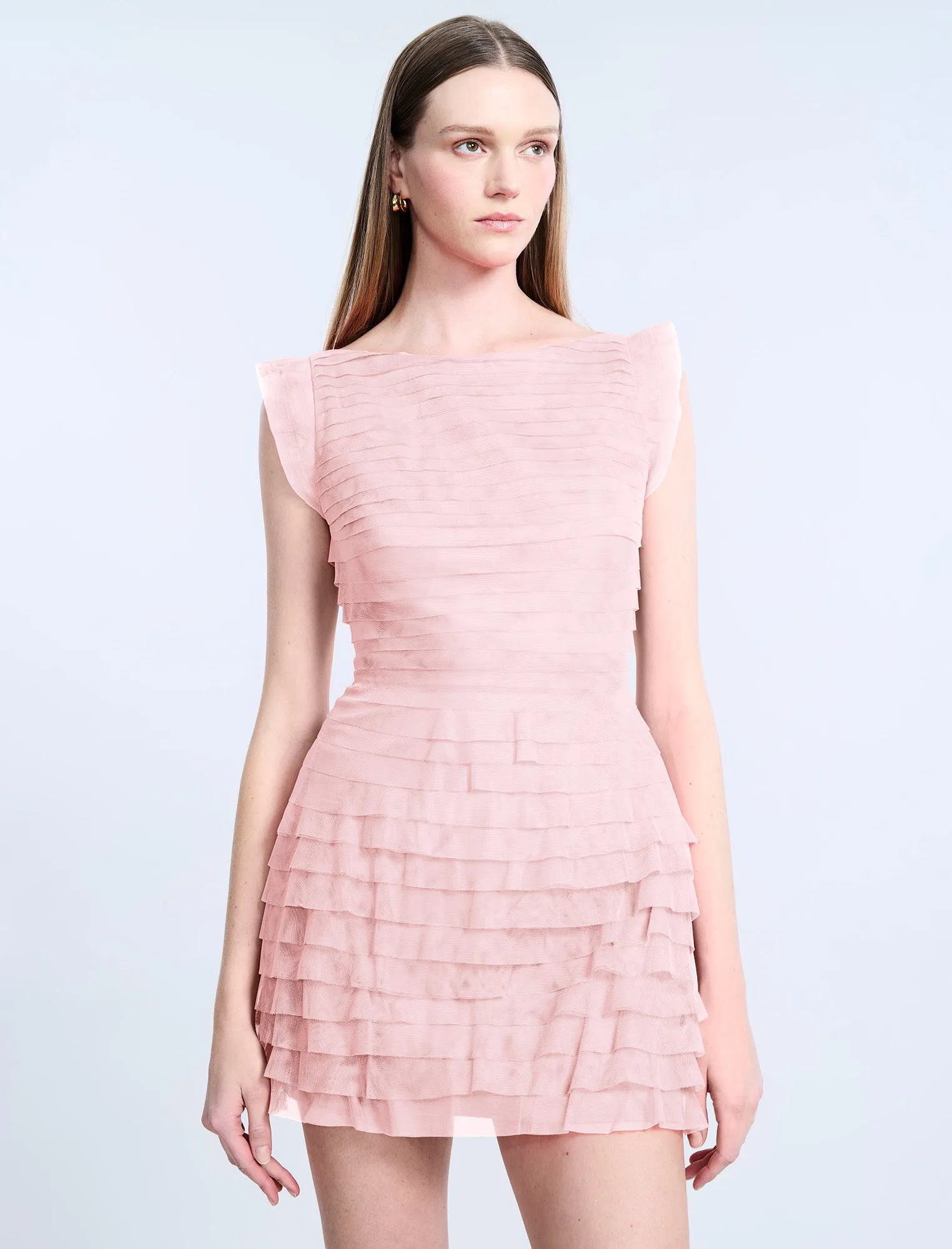 Tulle Tiered Mini Dress sold by BCBGMaxAzria product image thumbnail 5