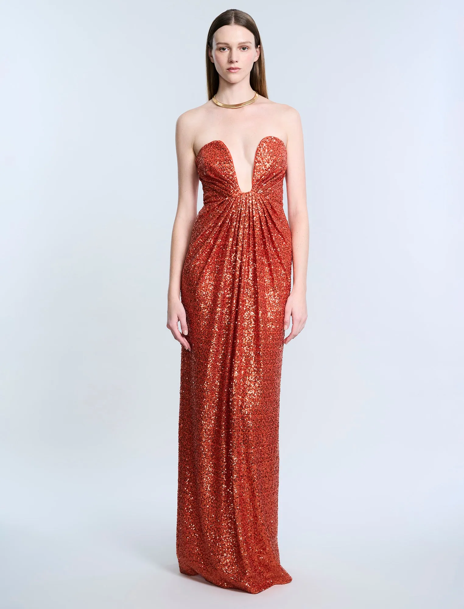 Plunging U Neckline Gown sold by BCBGMaxAzria