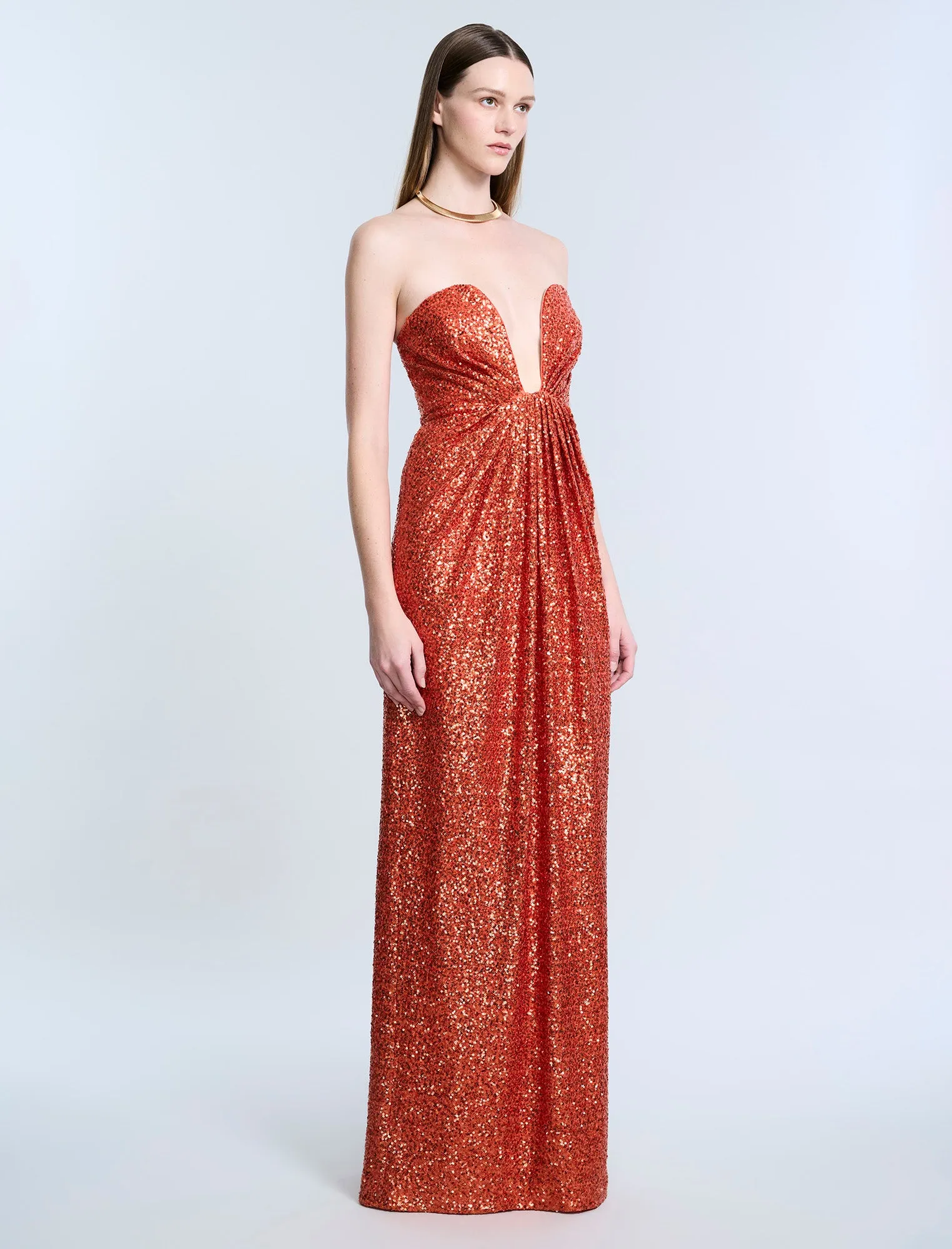 Plunging U Neckline Gown sold by BCBGMaxAzria product image thumbnail 3