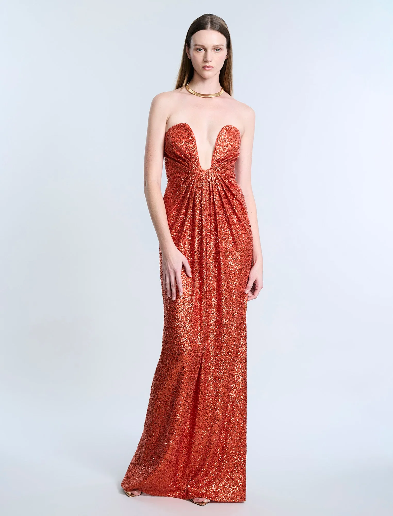 Plunging U Neckline Gown sold by BCBGMaxAzria product image thumbnail 4