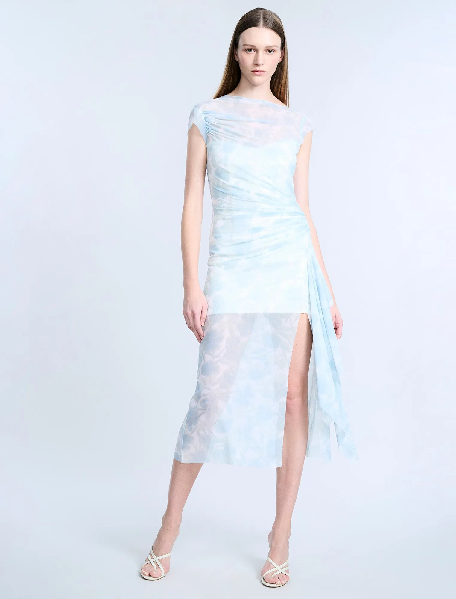 Mesh & Sequin Midi Dress sold by BCBGMaxAzria product image thumbnail 5