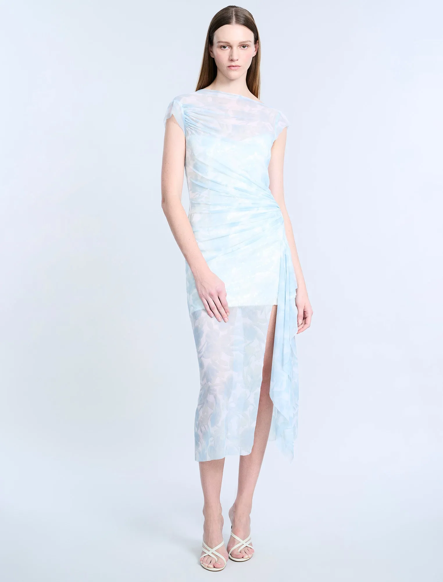 Mesh & Sequin Midi Dress sold by BCBGMaxAzria product image thumbnail 4