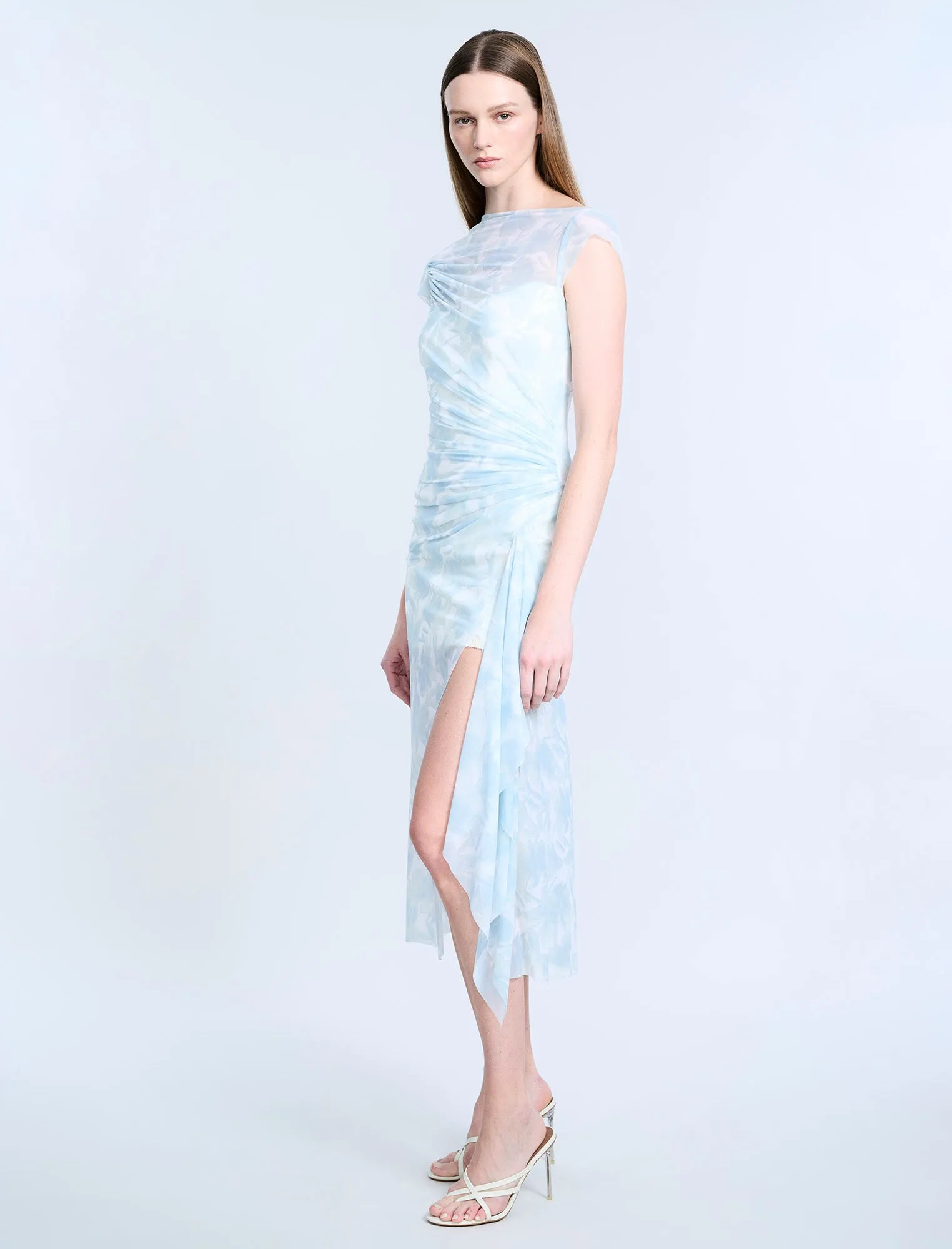 Mesh & Sequin Midi Dress sold by BCBGMaxAzria product image thumbnail 3