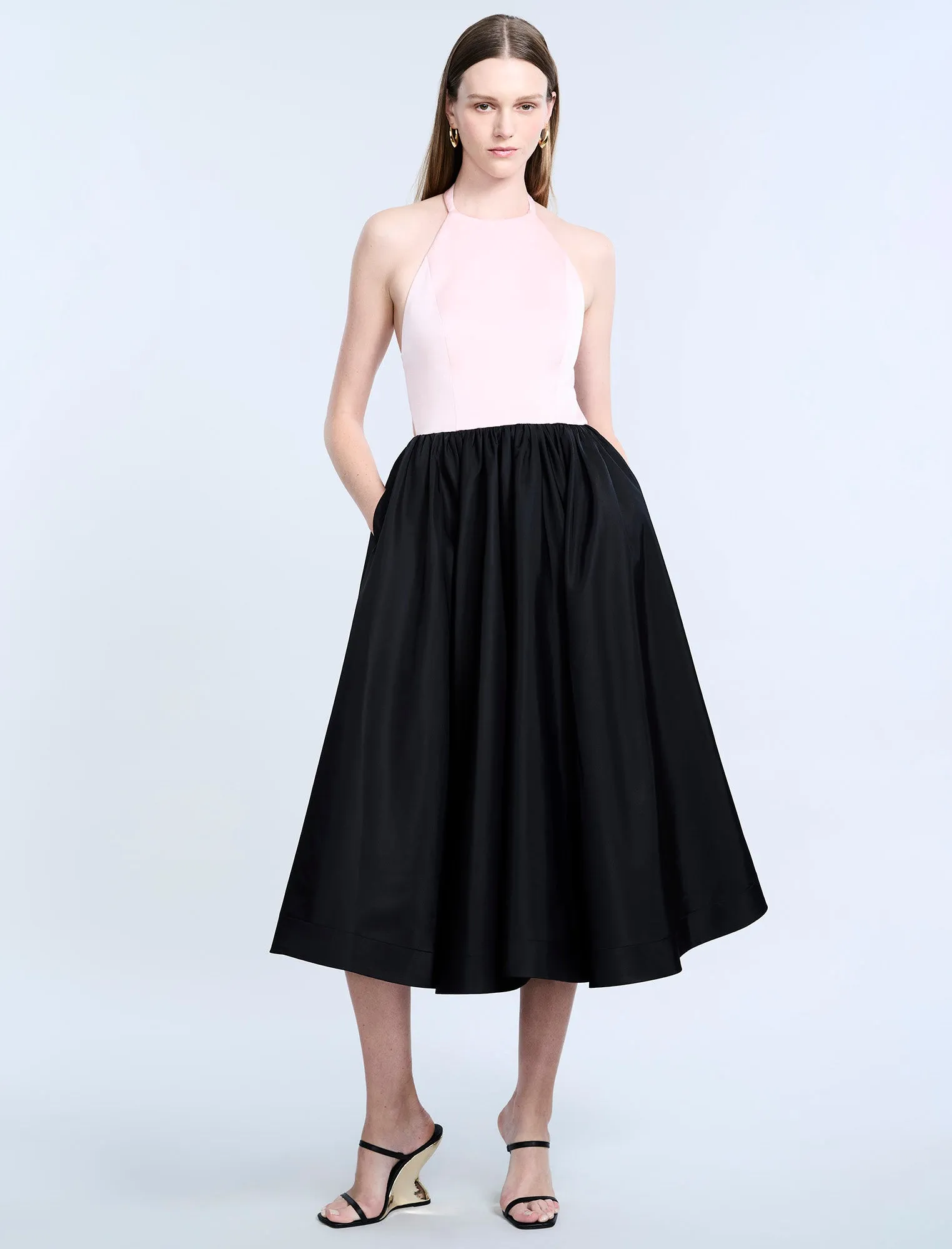 Halter Tea Length Dress sold by BCBGMaxAzria