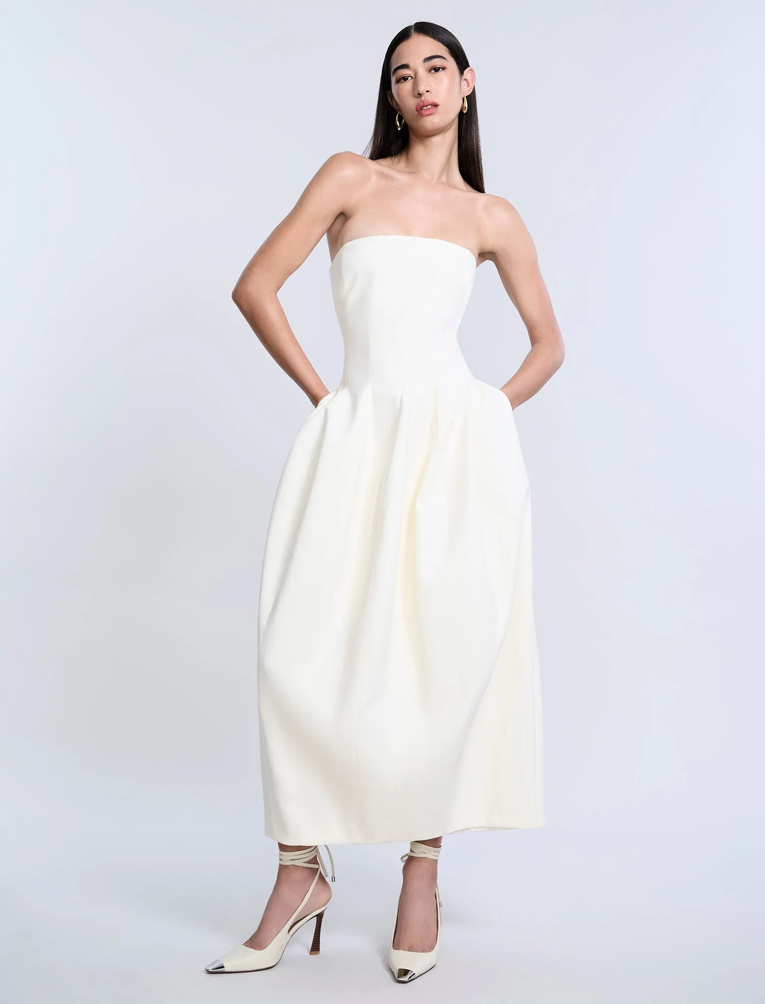 Solid Structured Gown sold by BCBGMaxAzria