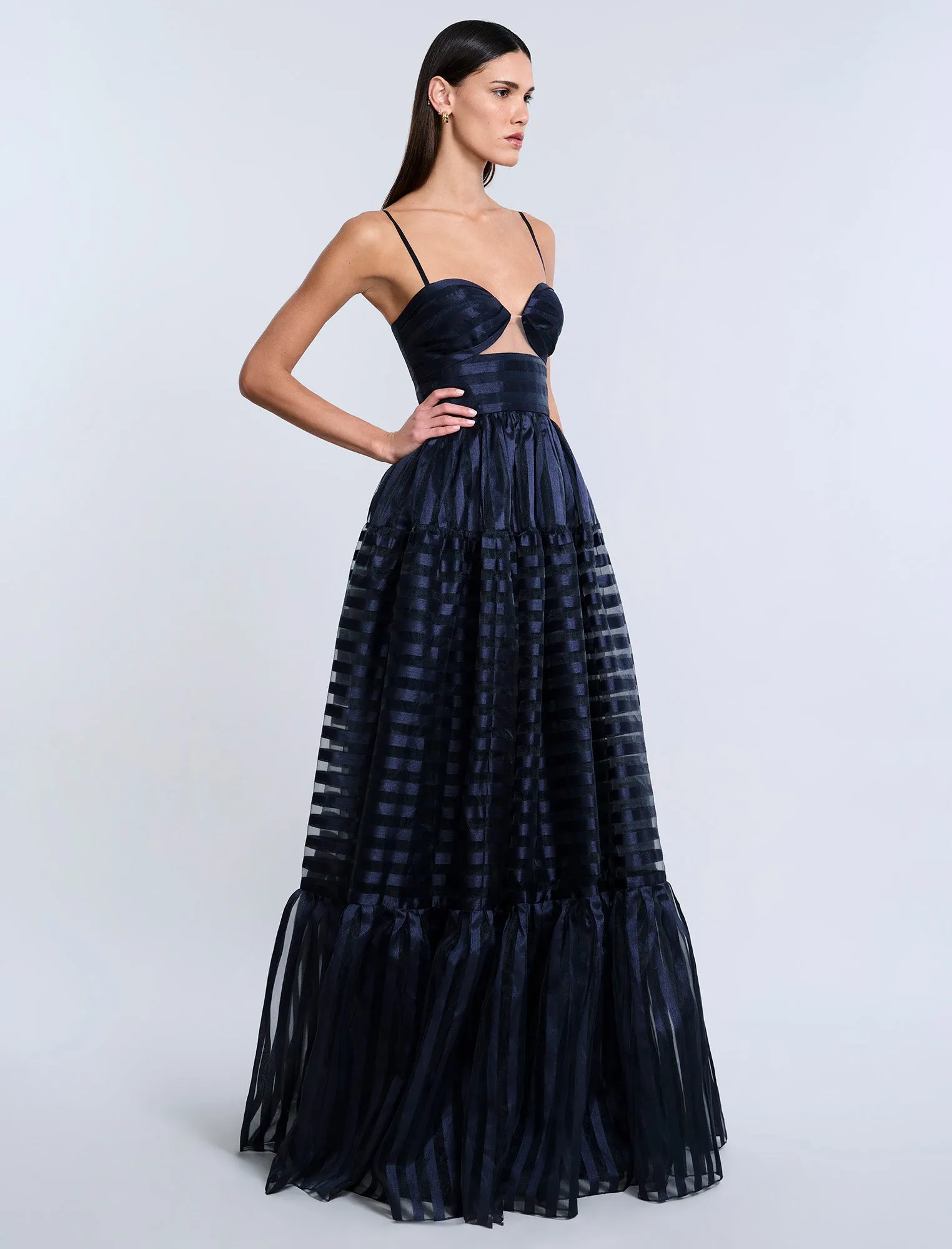 Stripe Organza Gown sold by BCBGMaxAzria product image thumbnail 4