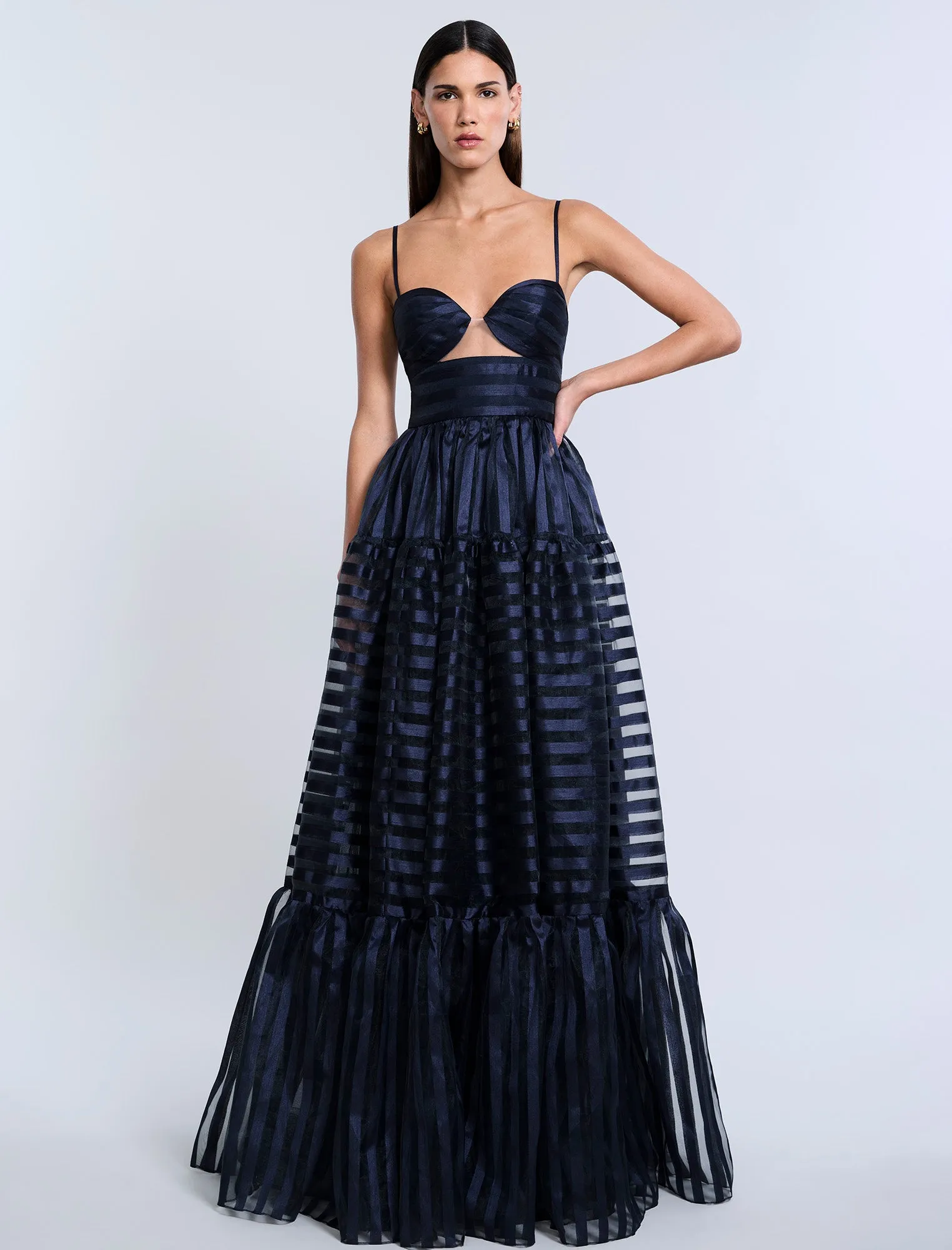 Stripe Organza Gown sold by BCBGMaxAzria product image thumbnail 5