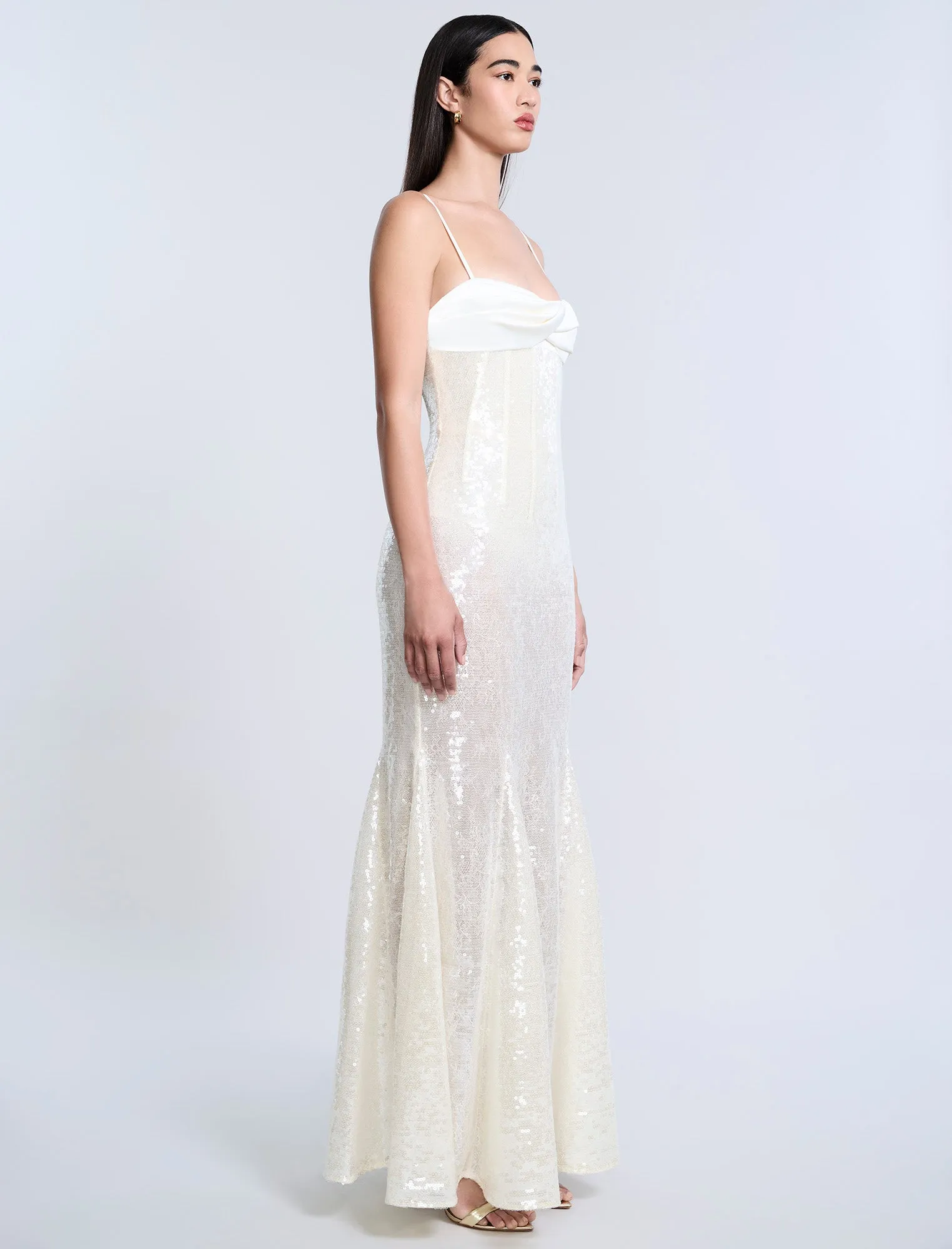 Sequin Lace Gusset Gown sold by BCBGMaxAzria product image thumbnail 3