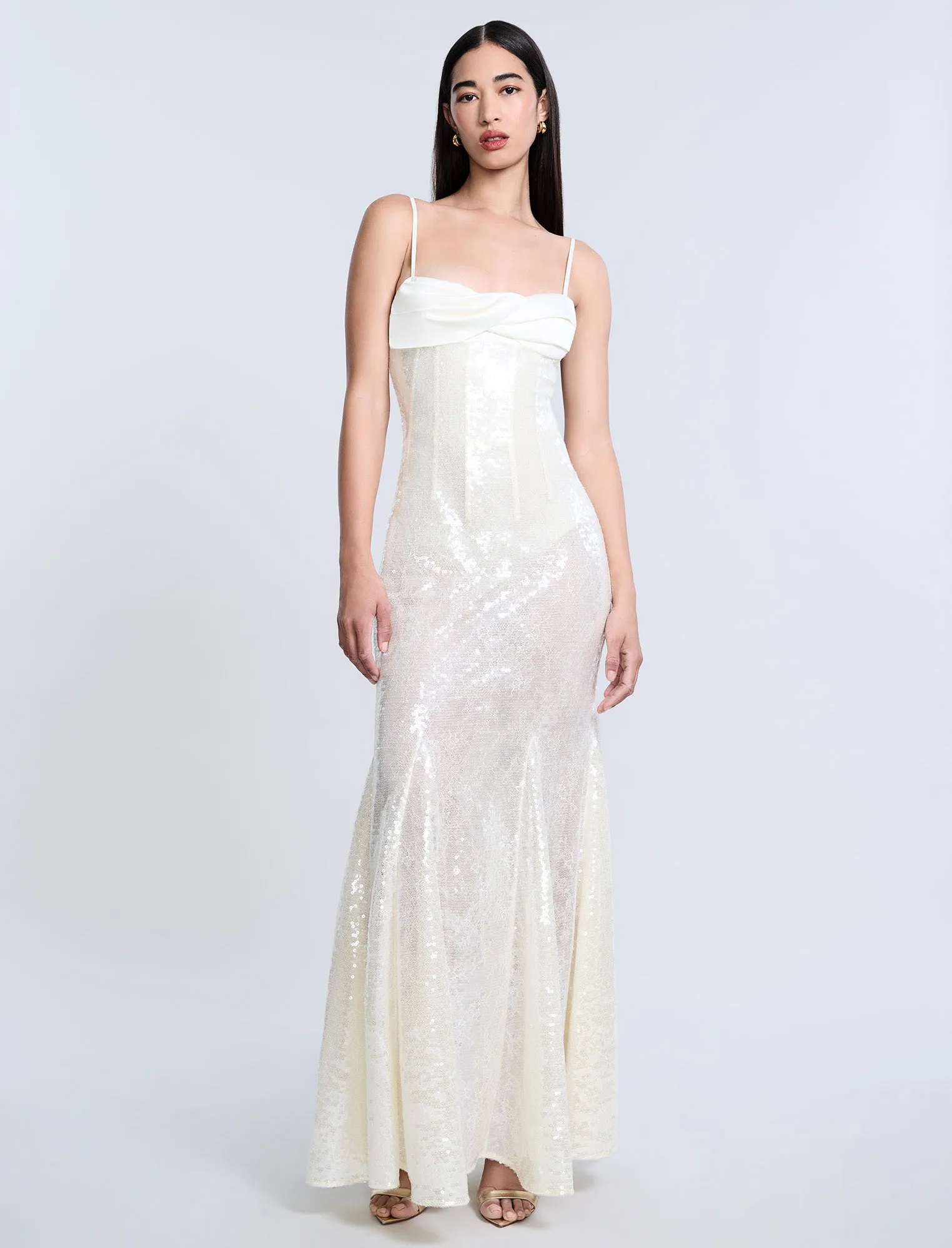 Sequin Lace Gusset Gown sold by BCBGMaxAzria product image thumbnail 4