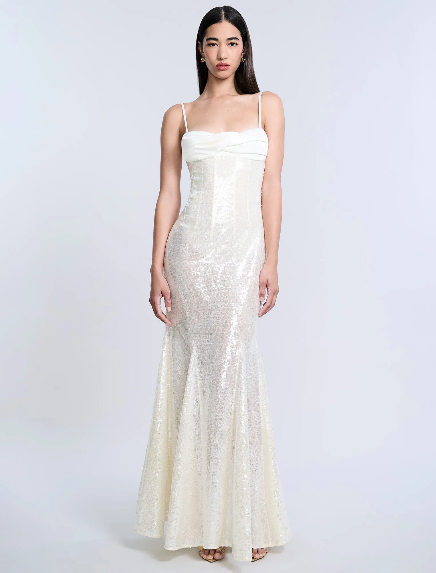Sequin Lace Gusset Gown sold by BCBGMaxAzria