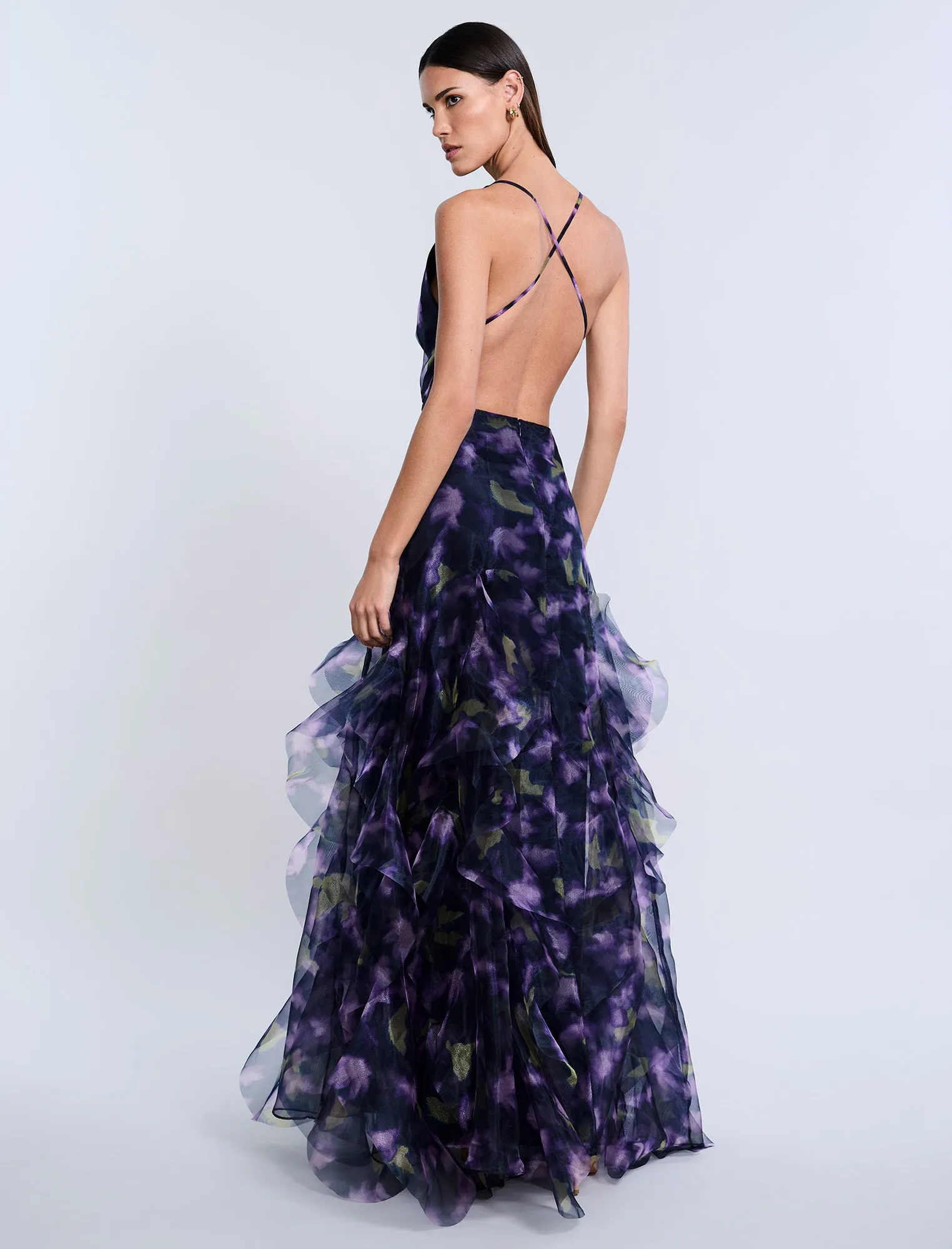 Printed Organza Gown sold by BCBGMaxAzria product image thumbnail 3
