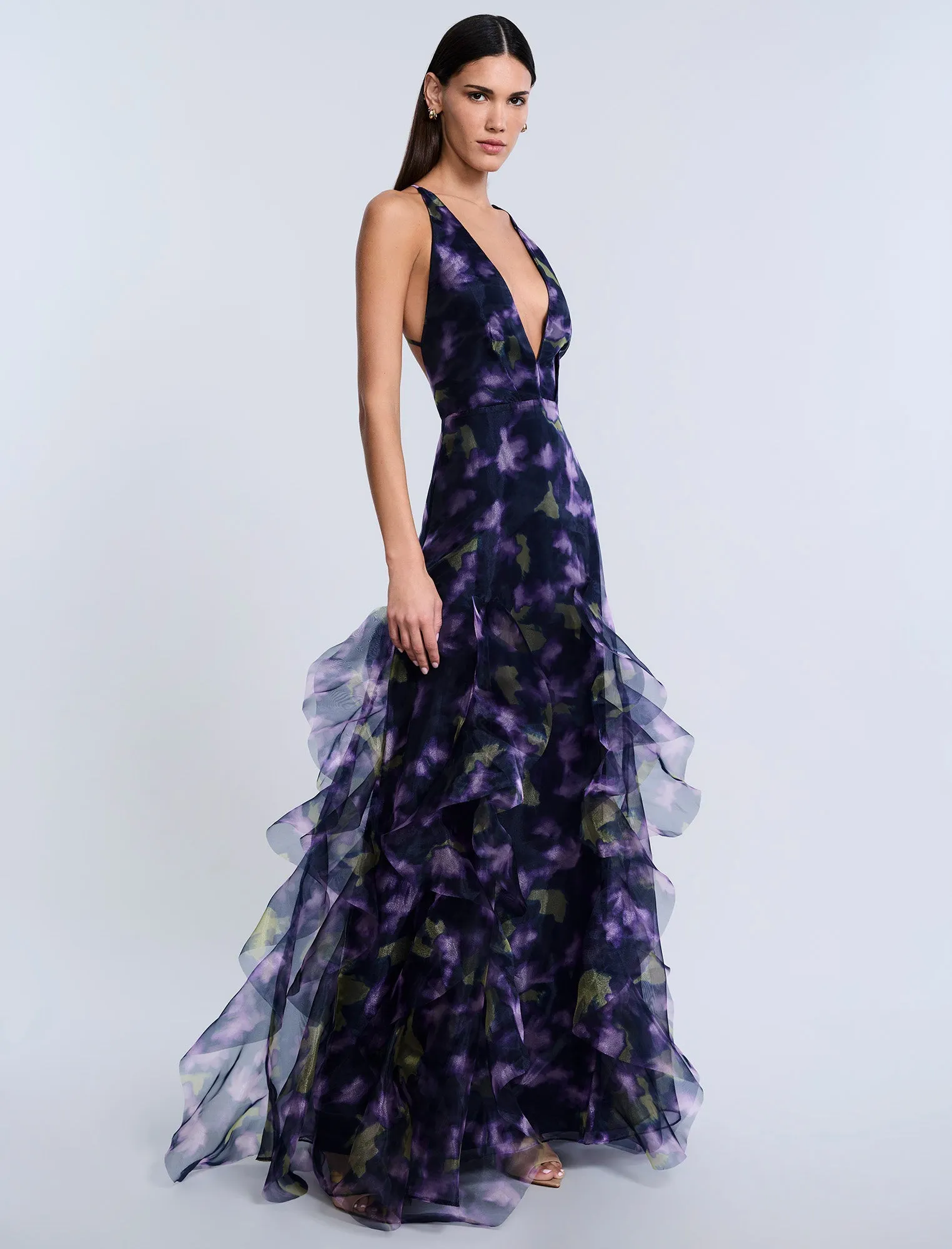 Printed Organza Gown sold by BCBGMaxAzria product image thumbnail 4