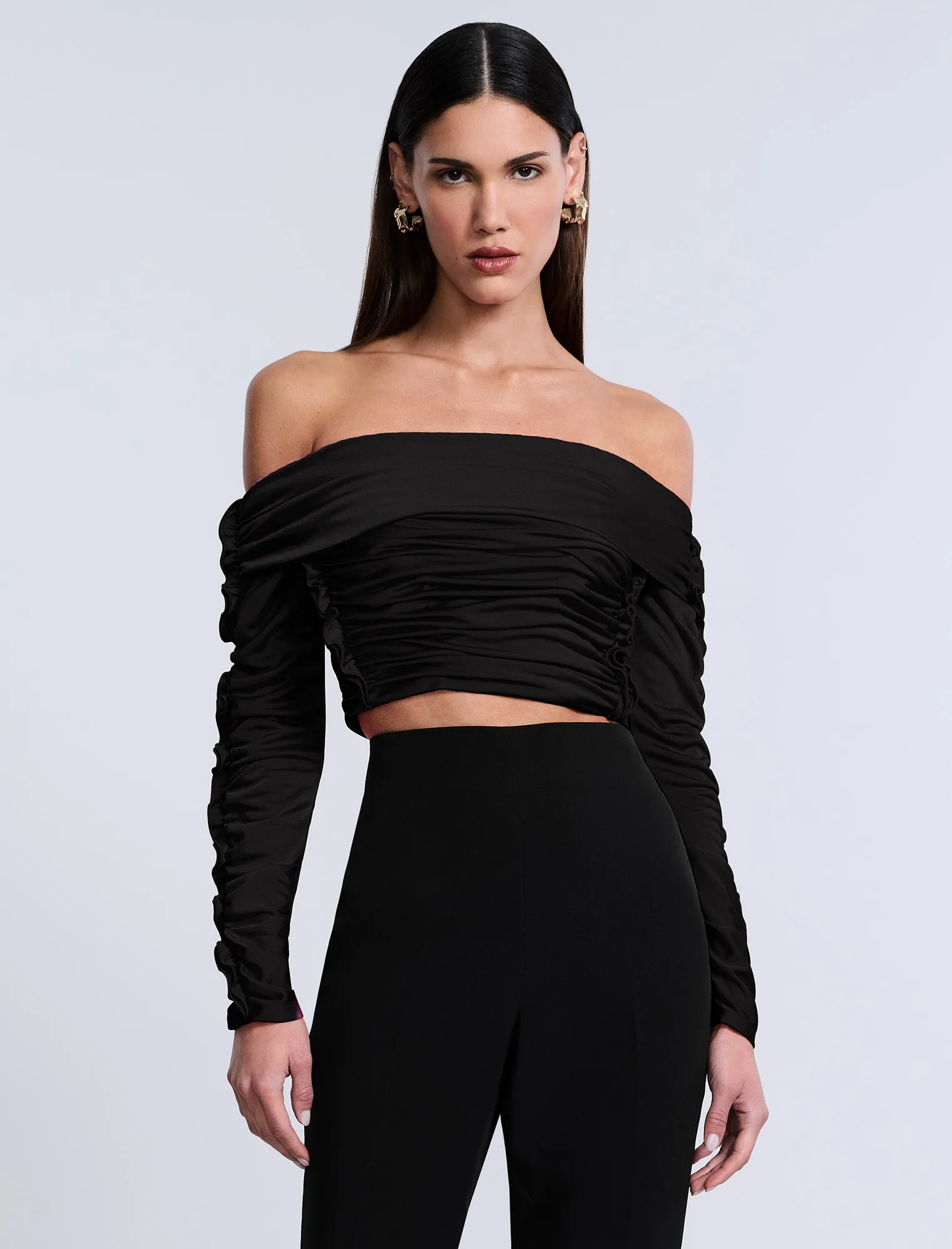 Lettuseruffle Off Shoulder Top sold by BCBGMaxAzria product image thumbnail 3