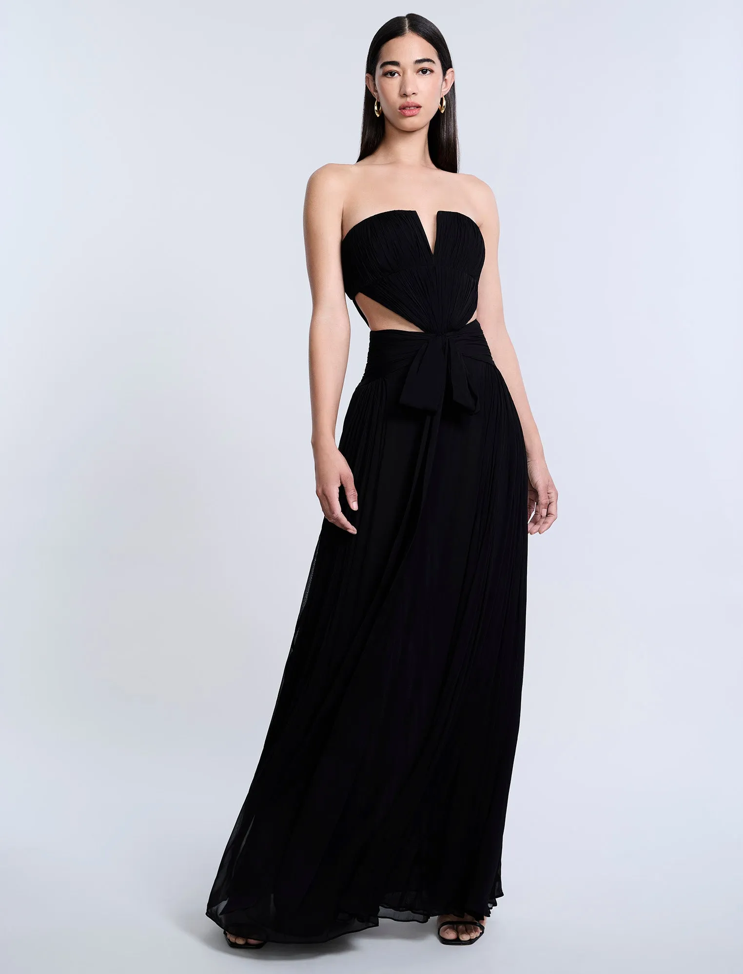 Cutout Shirring Bow Tie Gown sold by BCBGMaxAzria product image thumbnail 3