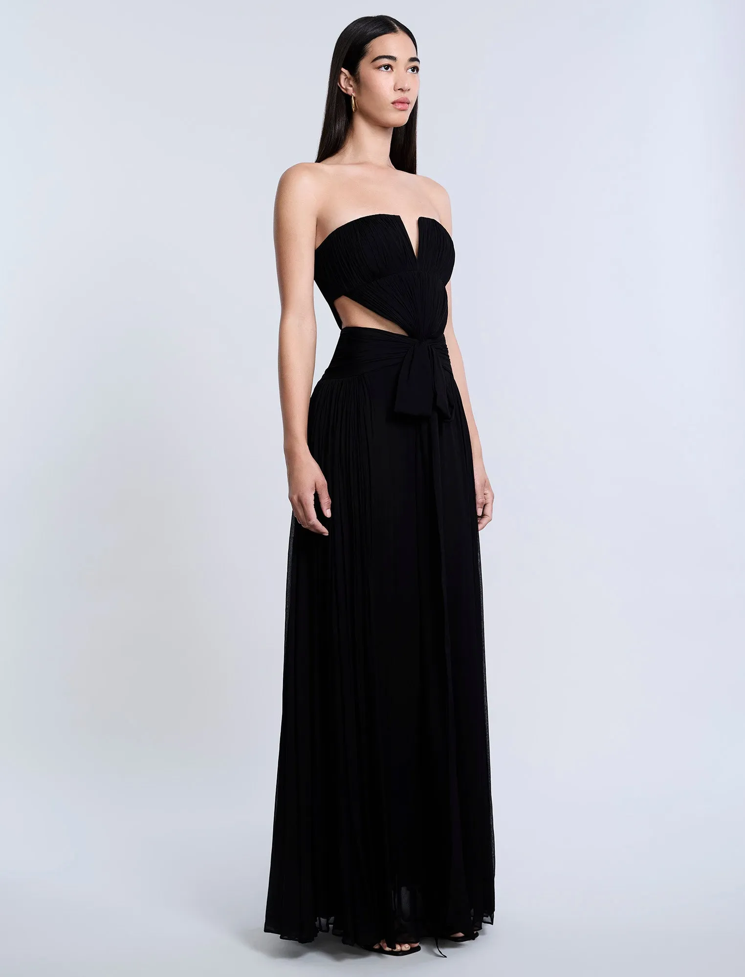 Cutout Shirring Bow Tie Gown sold by BCBGMaxAzria product image thumbnail 4
