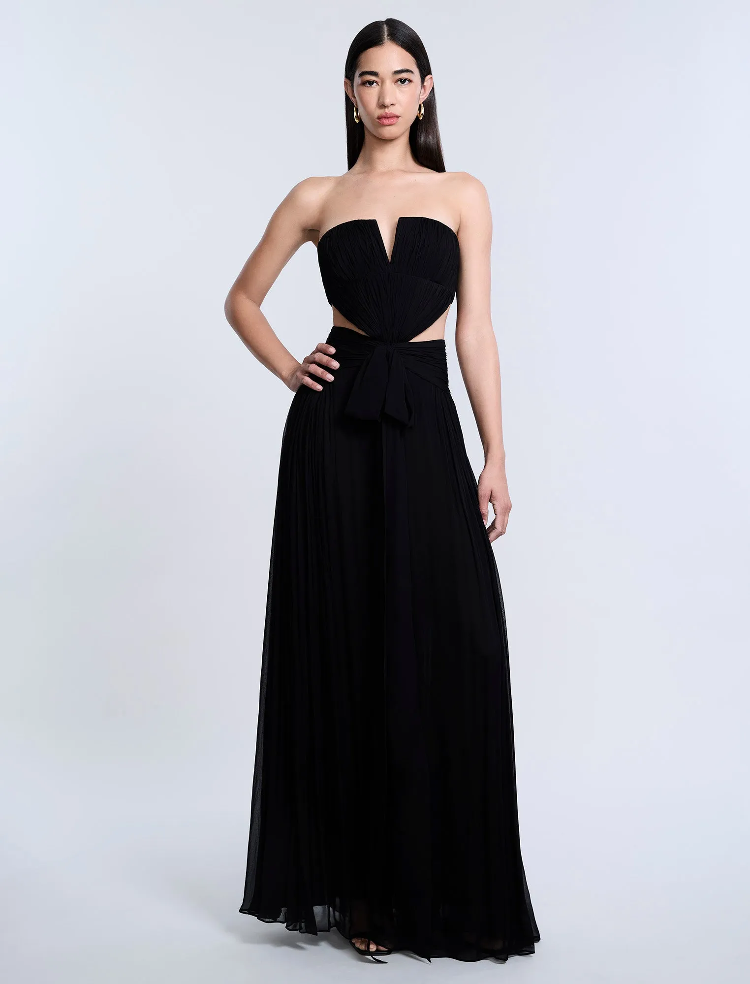 Cutout Shirring Bow Tie Gown sold by BCBGMaxAzria product image thumbnail 5