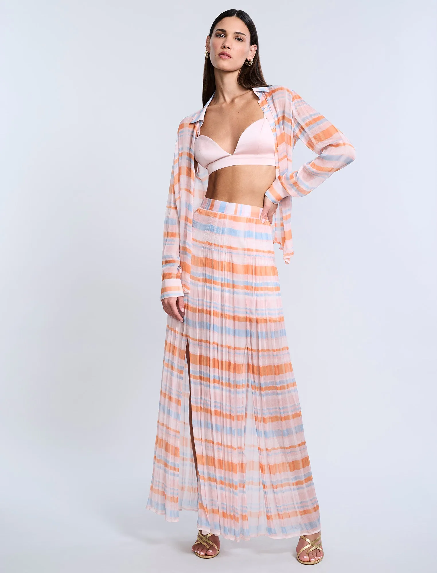 Printed Pleated Skirt sold by BCBGMaxAzria product image thumbnail 2