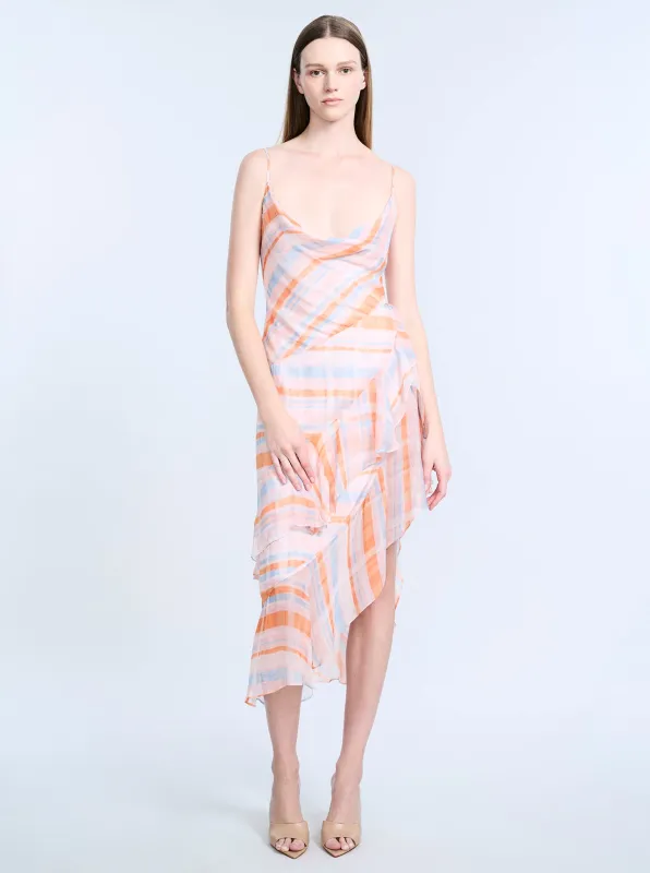 Cowl Neck Ruffle Dress made by BCBGMaxAzria