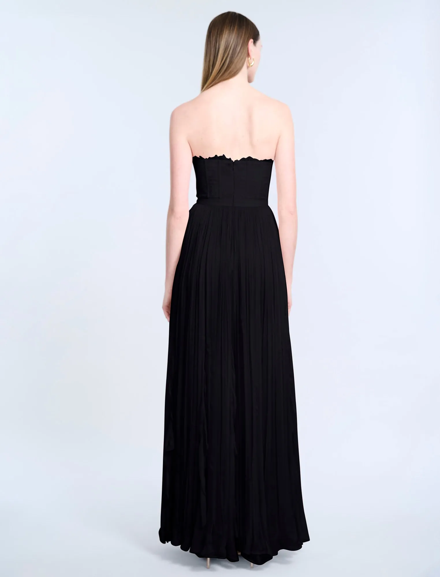 Lace Bodice Chiffon Rufle Gown sold by BCBGMaxAzria product image thumbnail 4