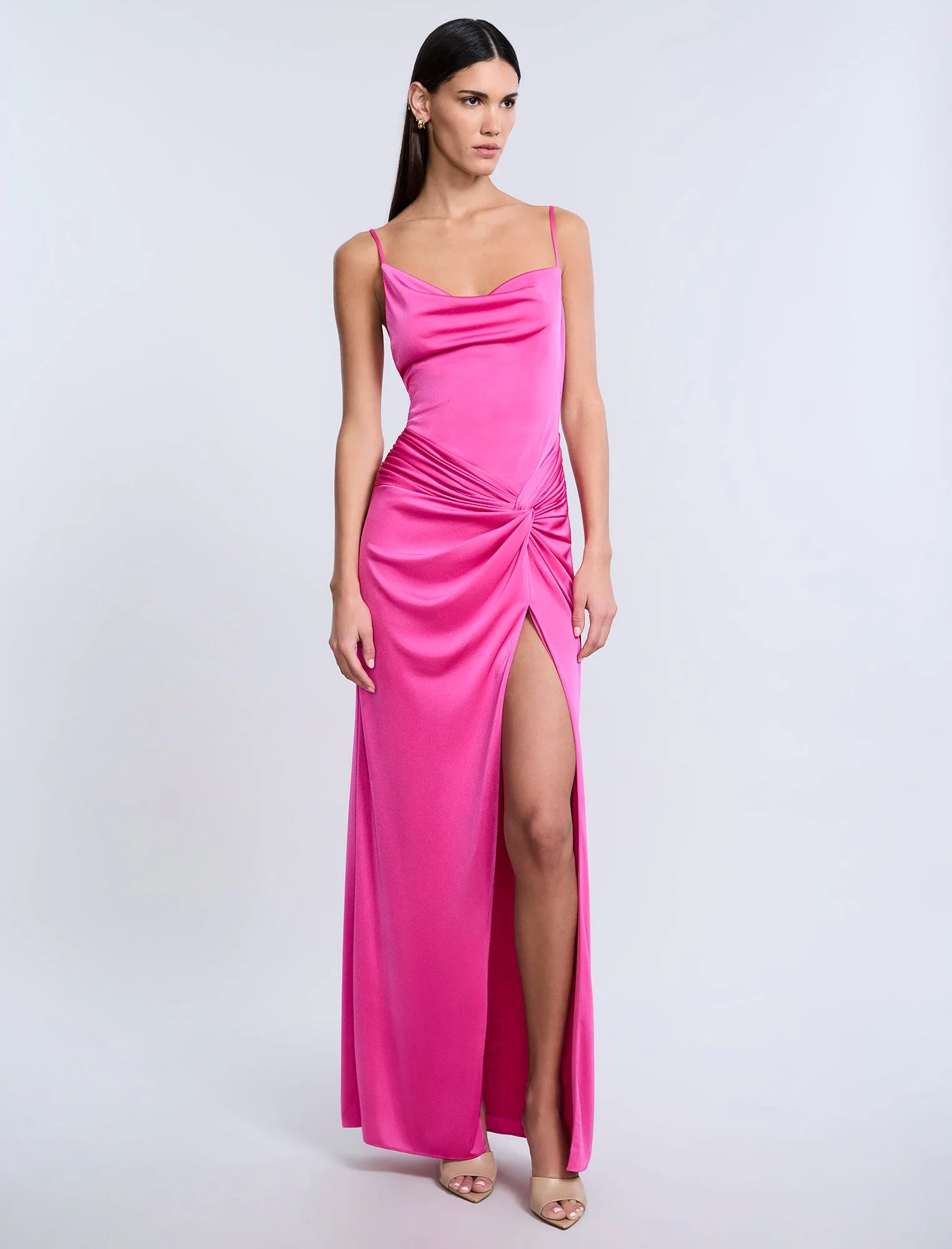 Cowl Draped Gown With Twist sold by BCBGMaxAzria product image thumbnail 4