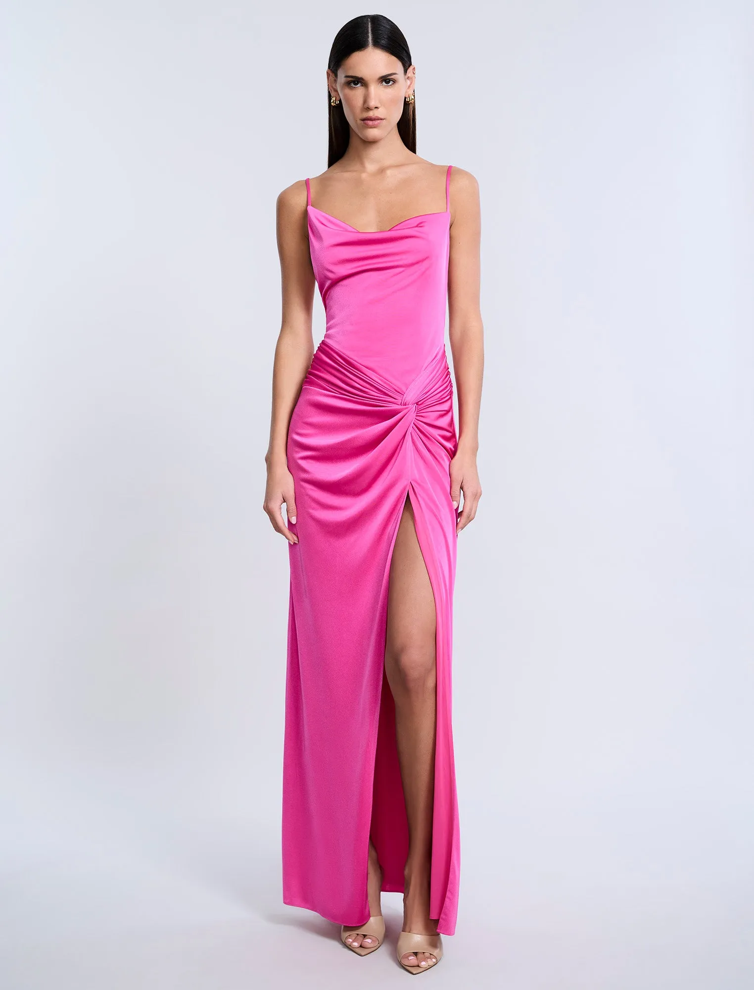Cowl Draped Gown With Twist sold by BCBGMaxAzria product image thumbnail 3
