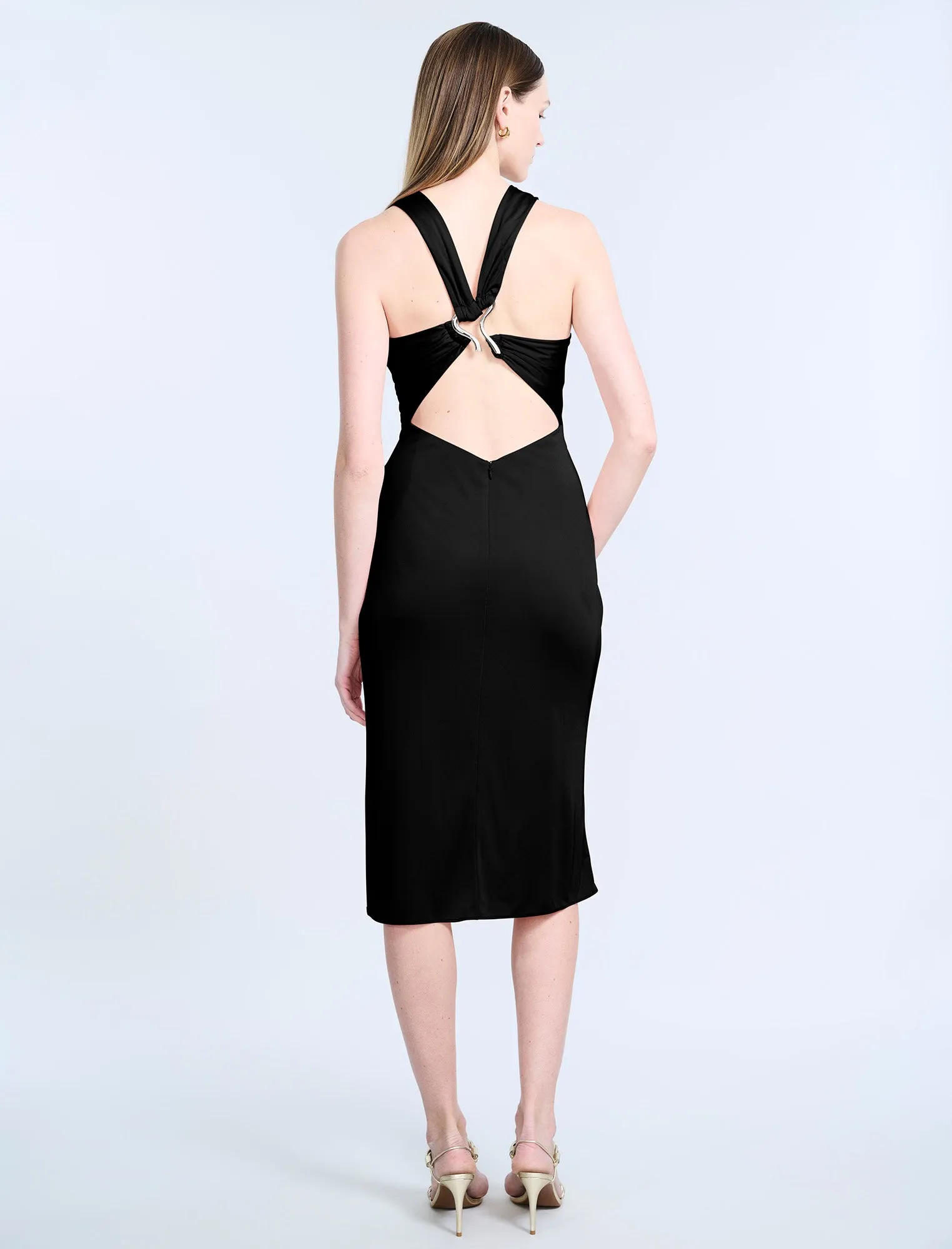 Hardware Ruched Midi Dress sold by BCBGMaxAzria product image thumbnail 4