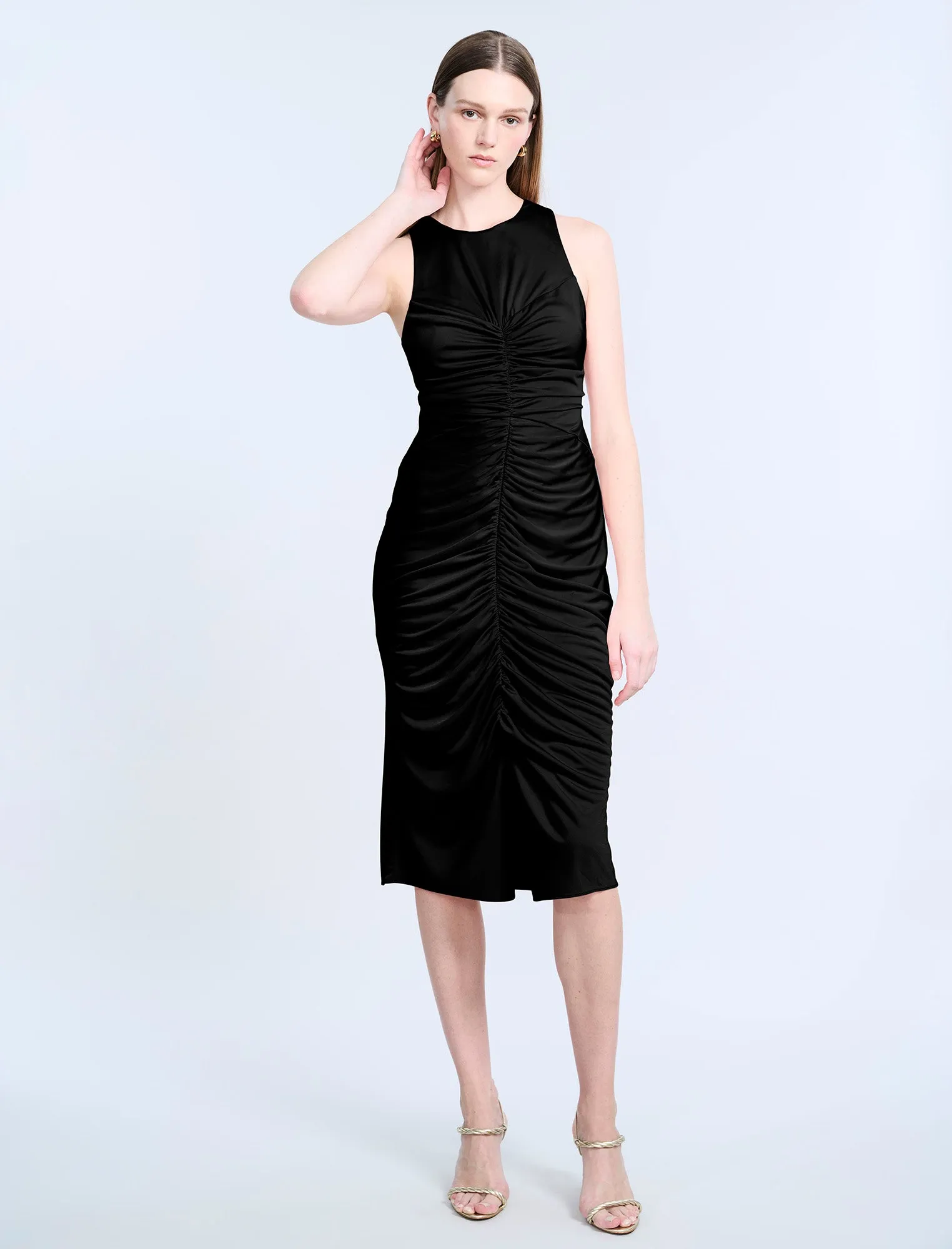 Hardware Ruched Midi Dress sold by BCBGMaxAzria product image thumbnail 2
