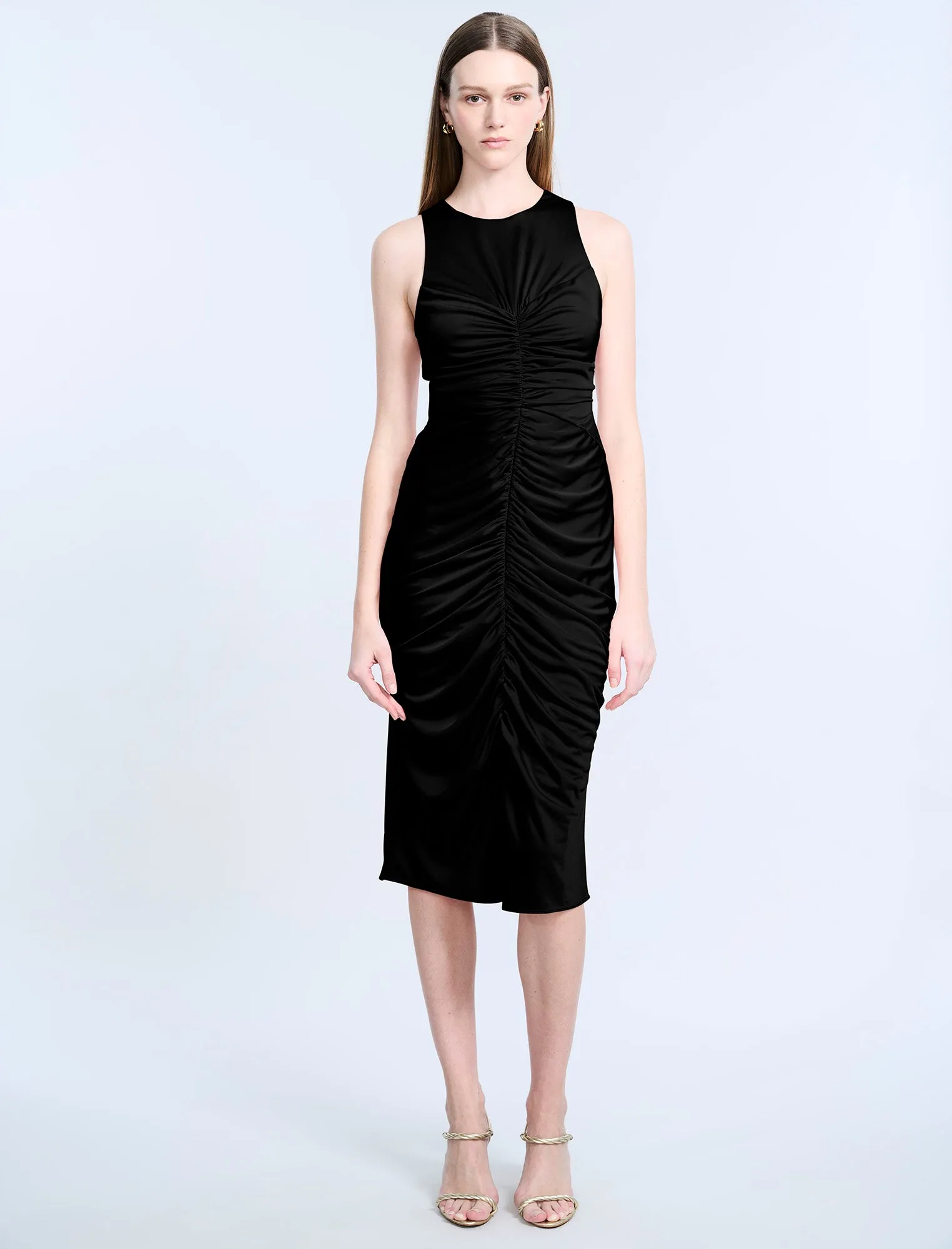 Hardware Ruched Midi Dress sold by BCBGMaxAzria