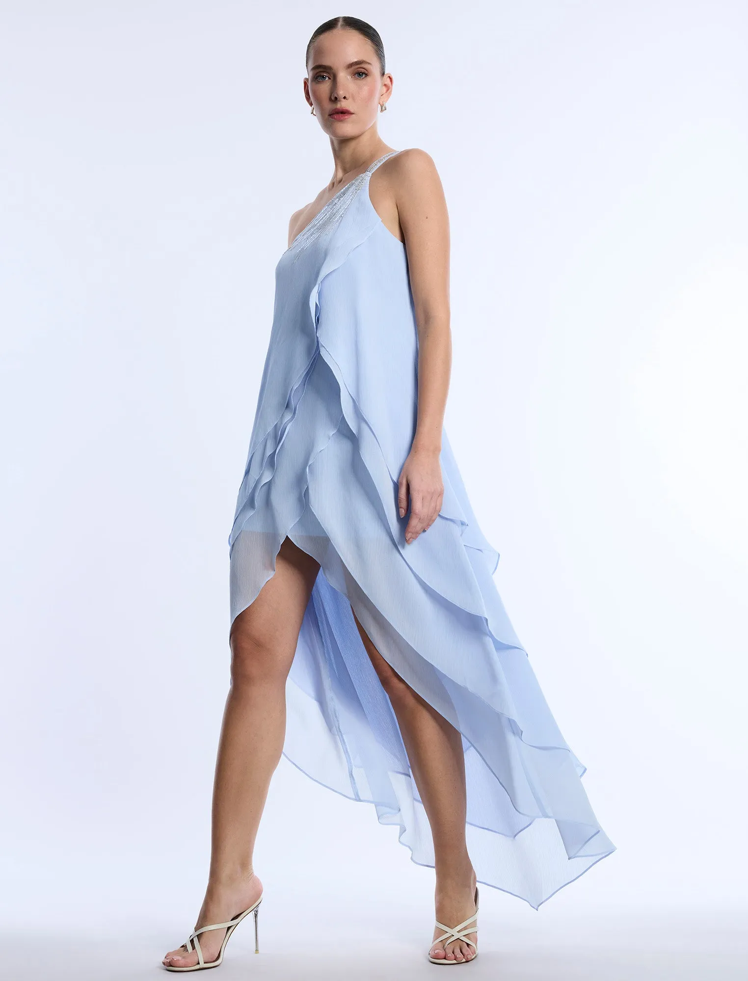 Embellished Sheer Layer Dress sold by BCBGMaxAzria product image thumbnail 5