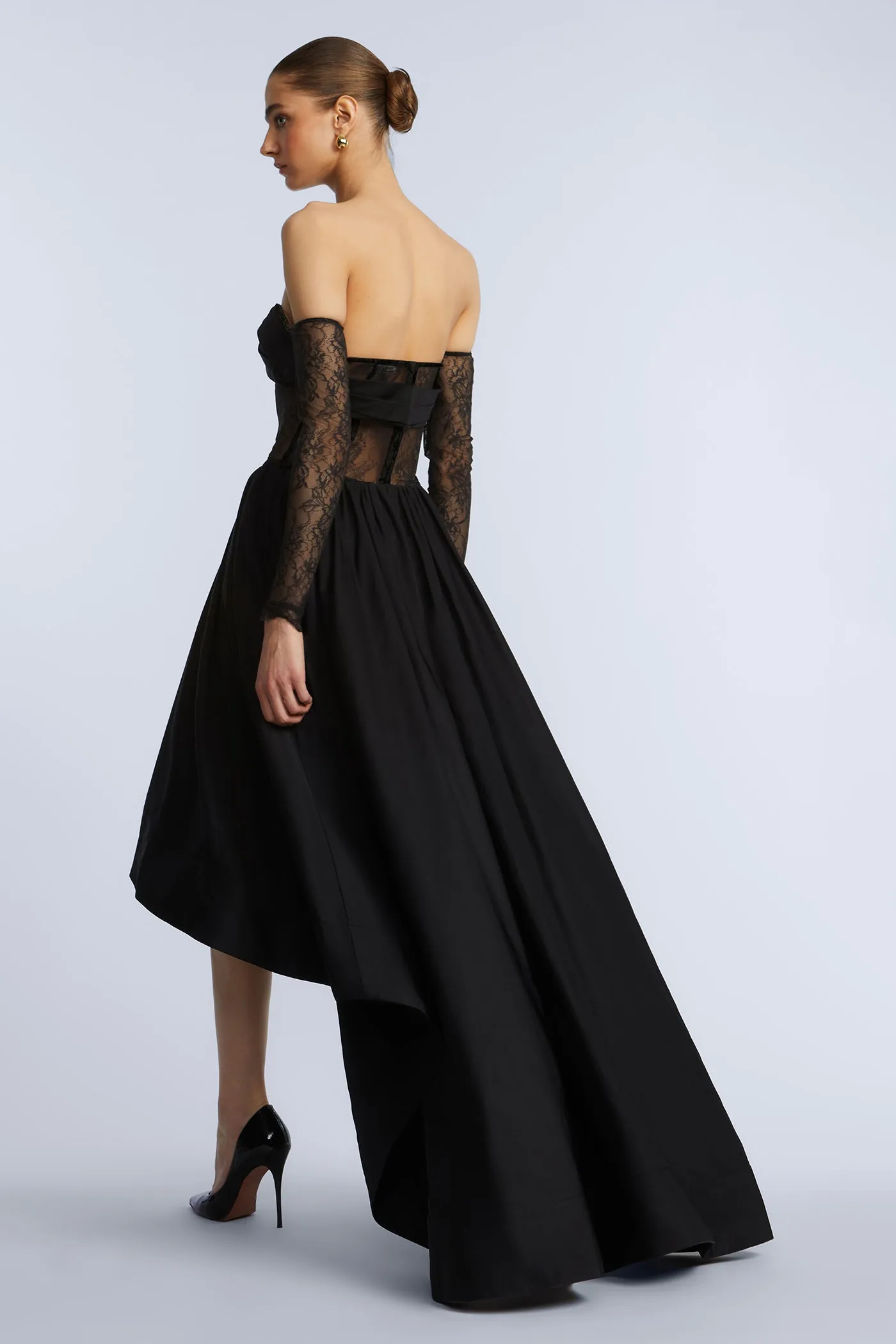 Lace Taffeta High-Low Gown sold by BCBGMaxAzria product image thumbnail 2