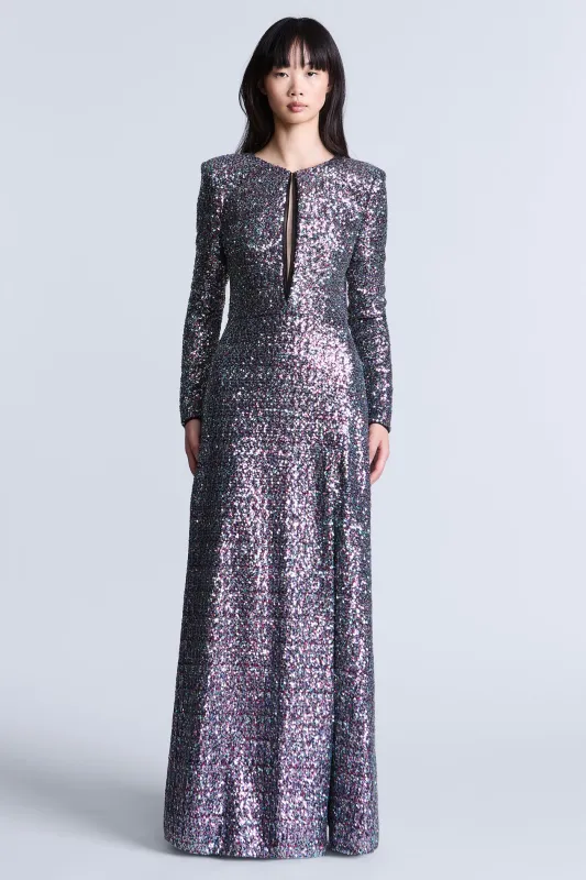 Long Sleeve Sequin Gown sold by BCBGMaxAzria