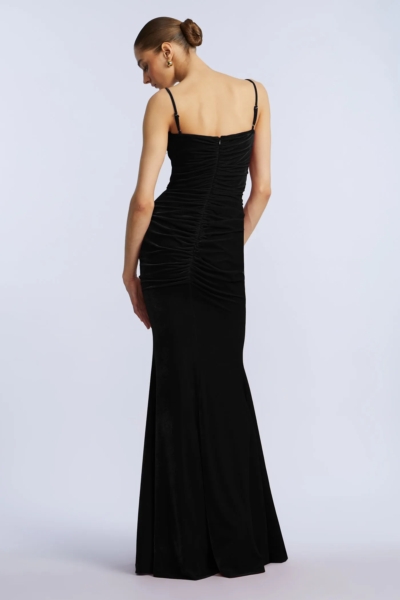 Ruffle Velvet Gown sold by BCBGMaxAzria product image thumbnail 5