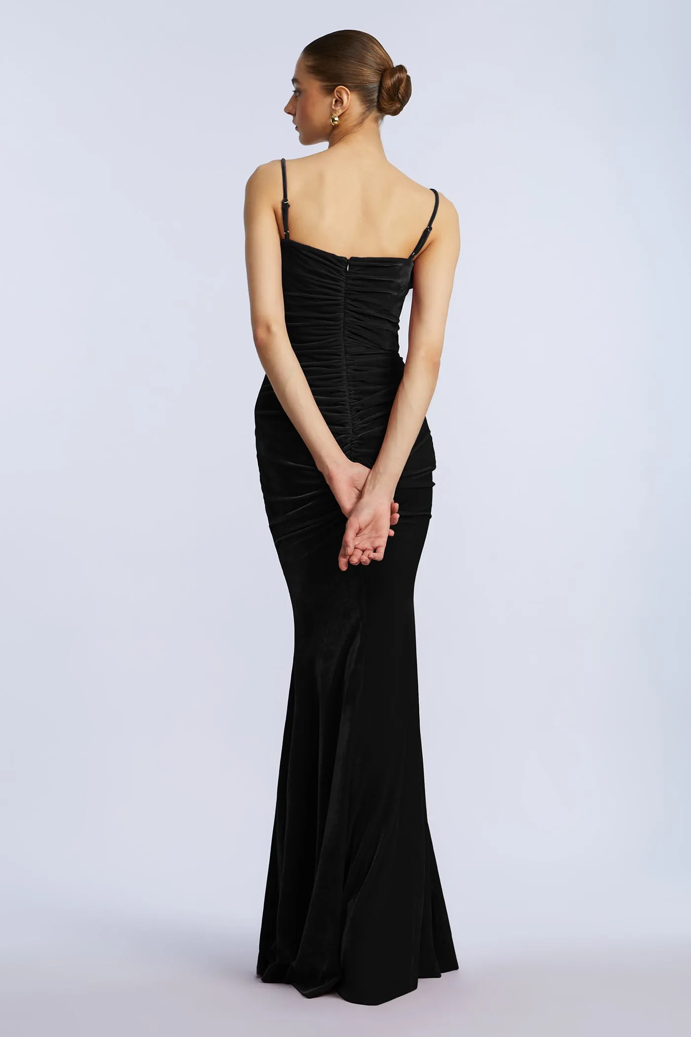 Ruffle Velvet Gown sold by BCBGMaxAzria product image thumbnail 2