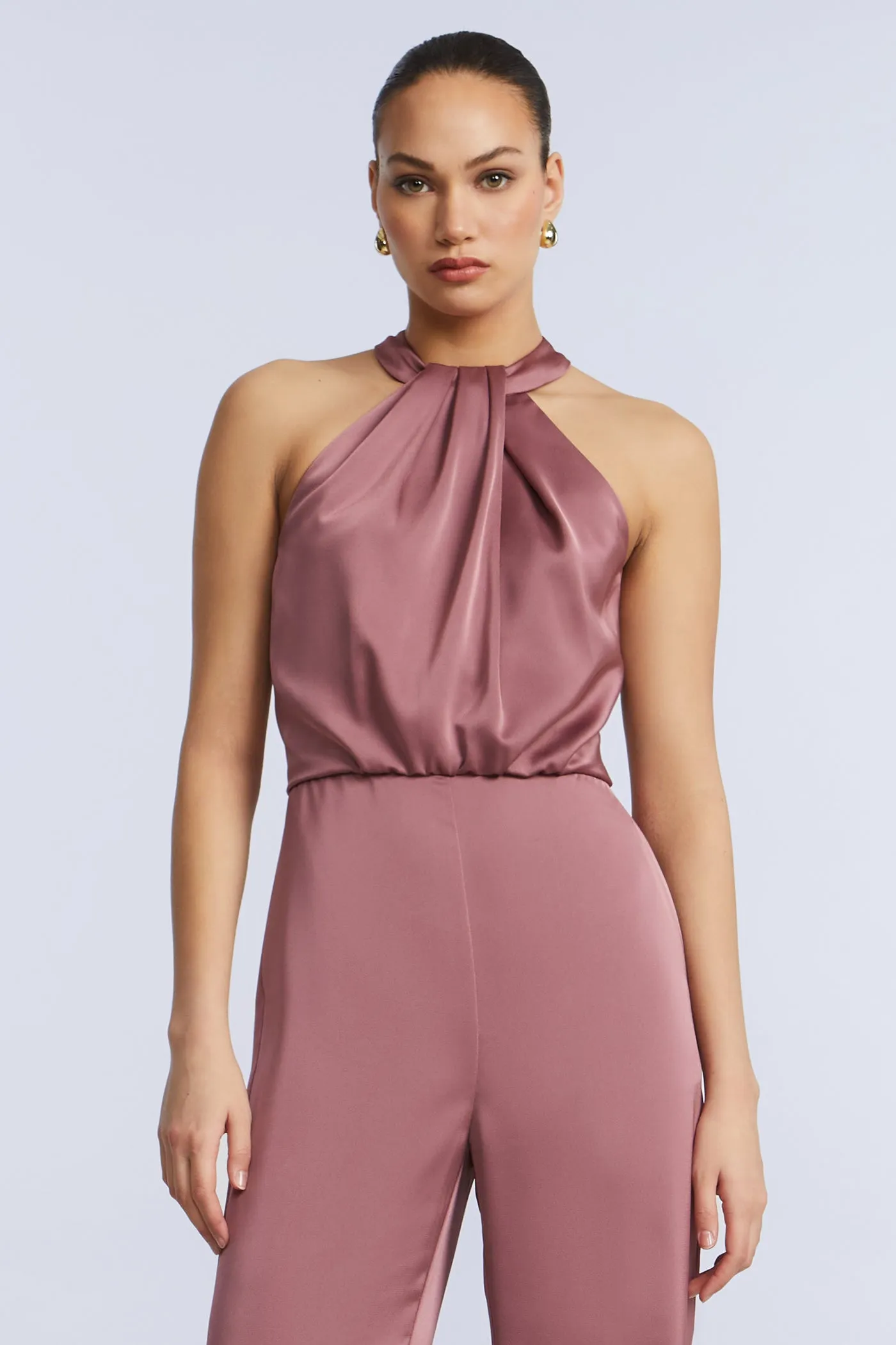 Pleated Halter Jumpsuit sold by BCBGMaxAzria product image thumbnail 4
