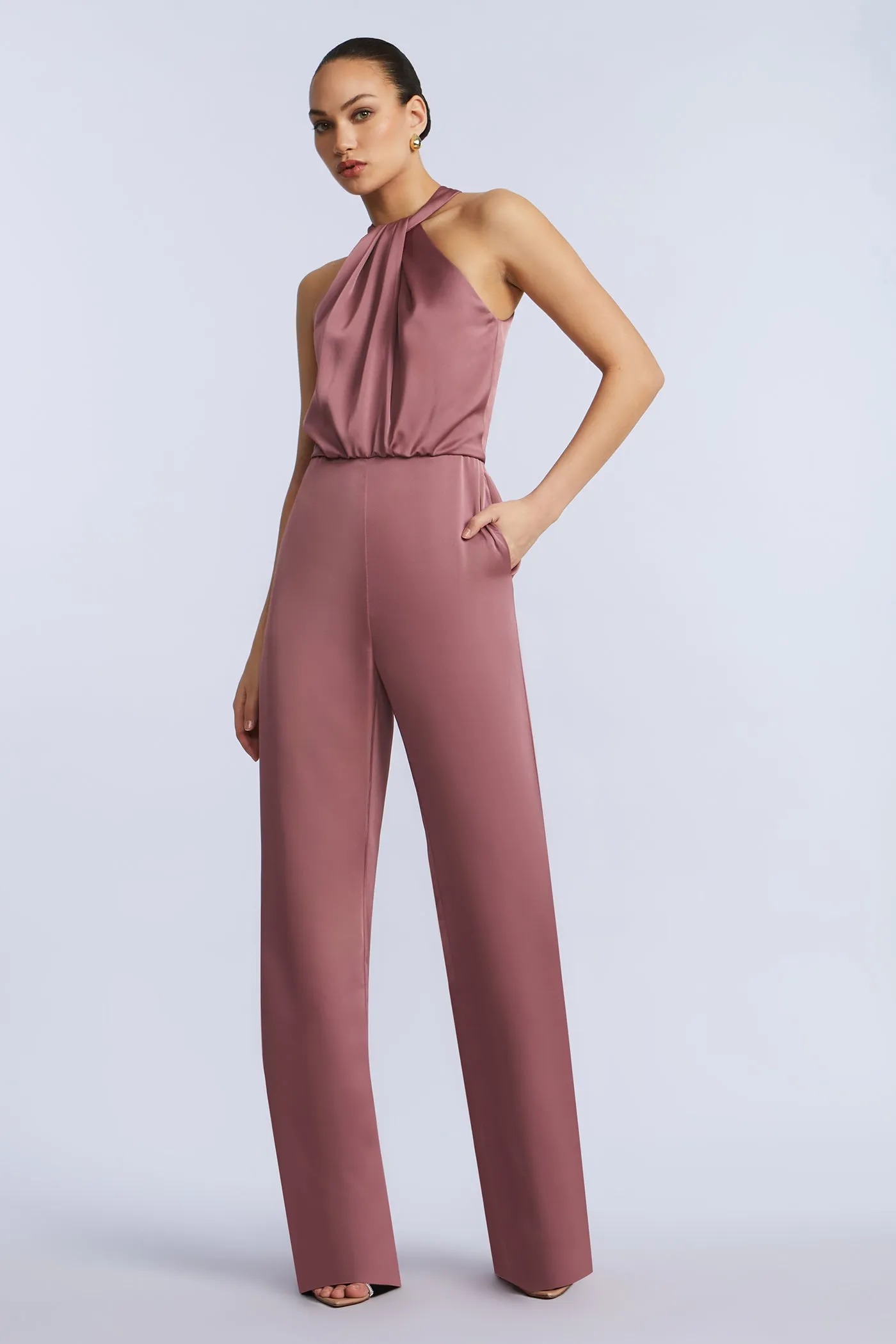 Pleated Halter Jumpsuit sold by BCBGMaxAzria product image thumbnail 5
