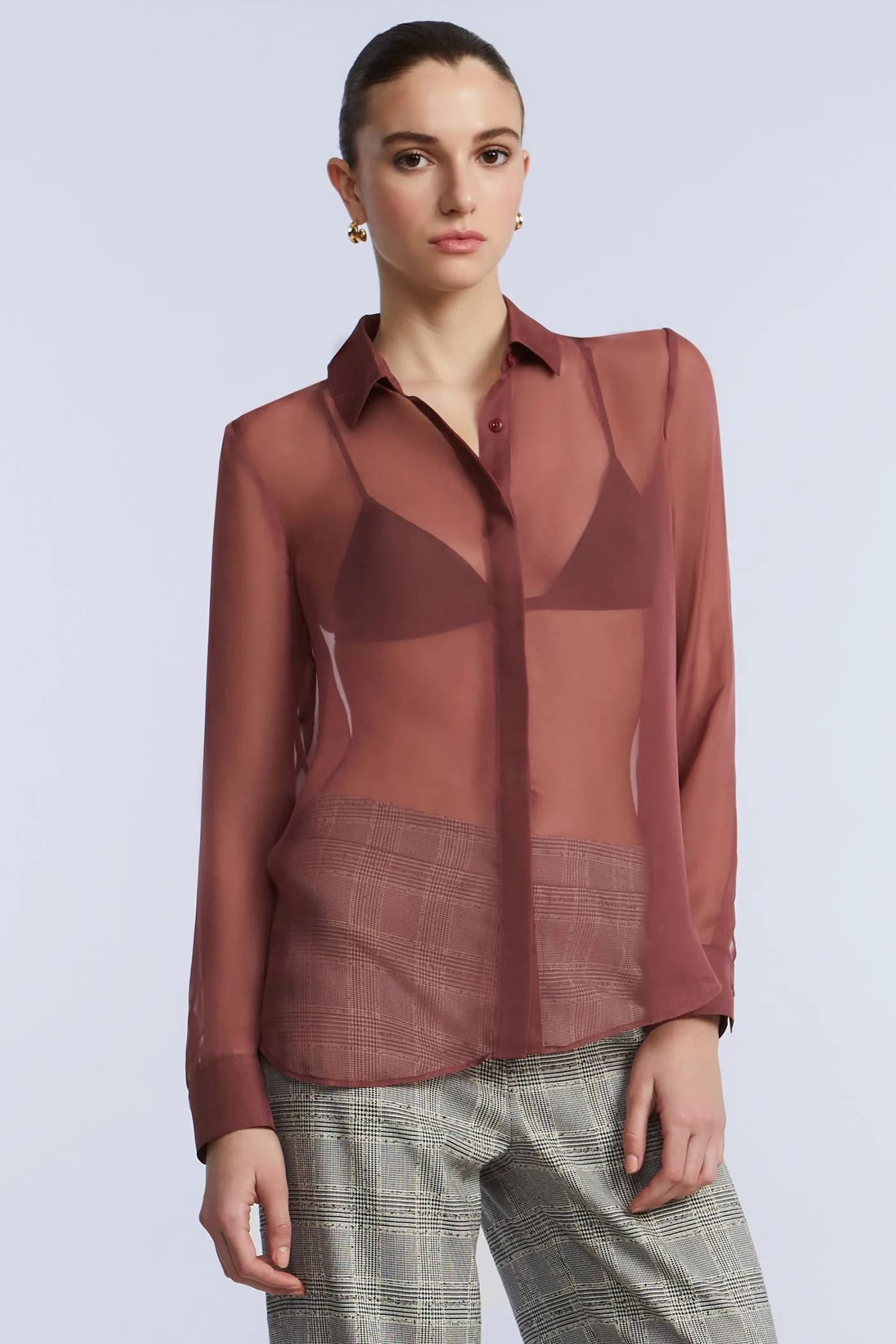 Chiffon Button Down sold by BCBGMaxAzria product image thumbnail 2