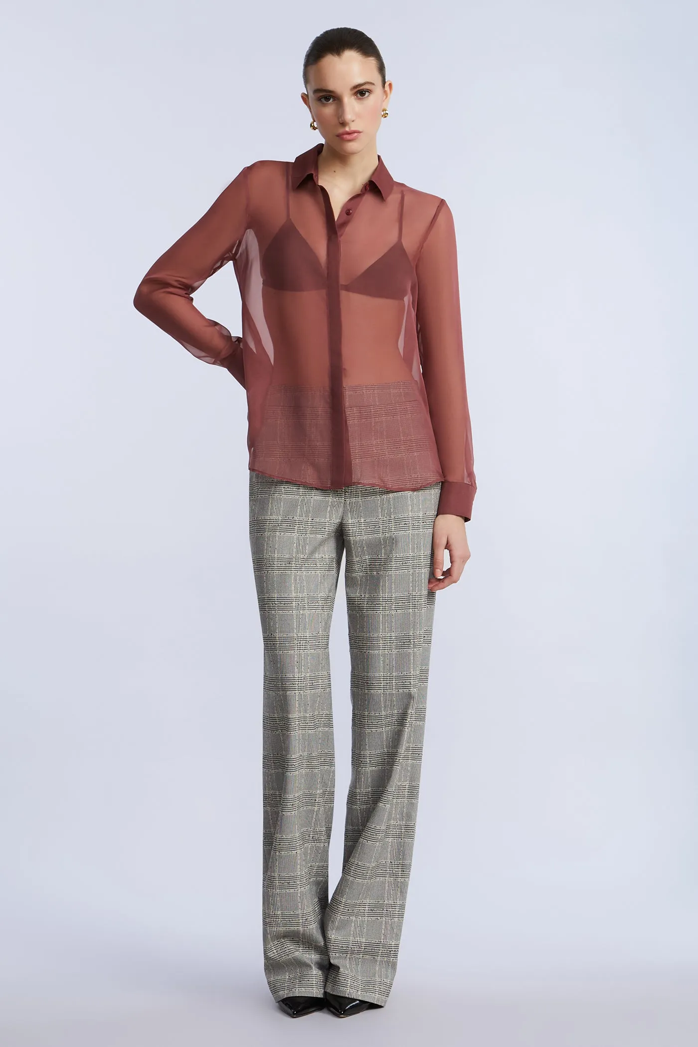 Chiffon Button Down sold by BCBGMaxAzria product image thumbnail 5