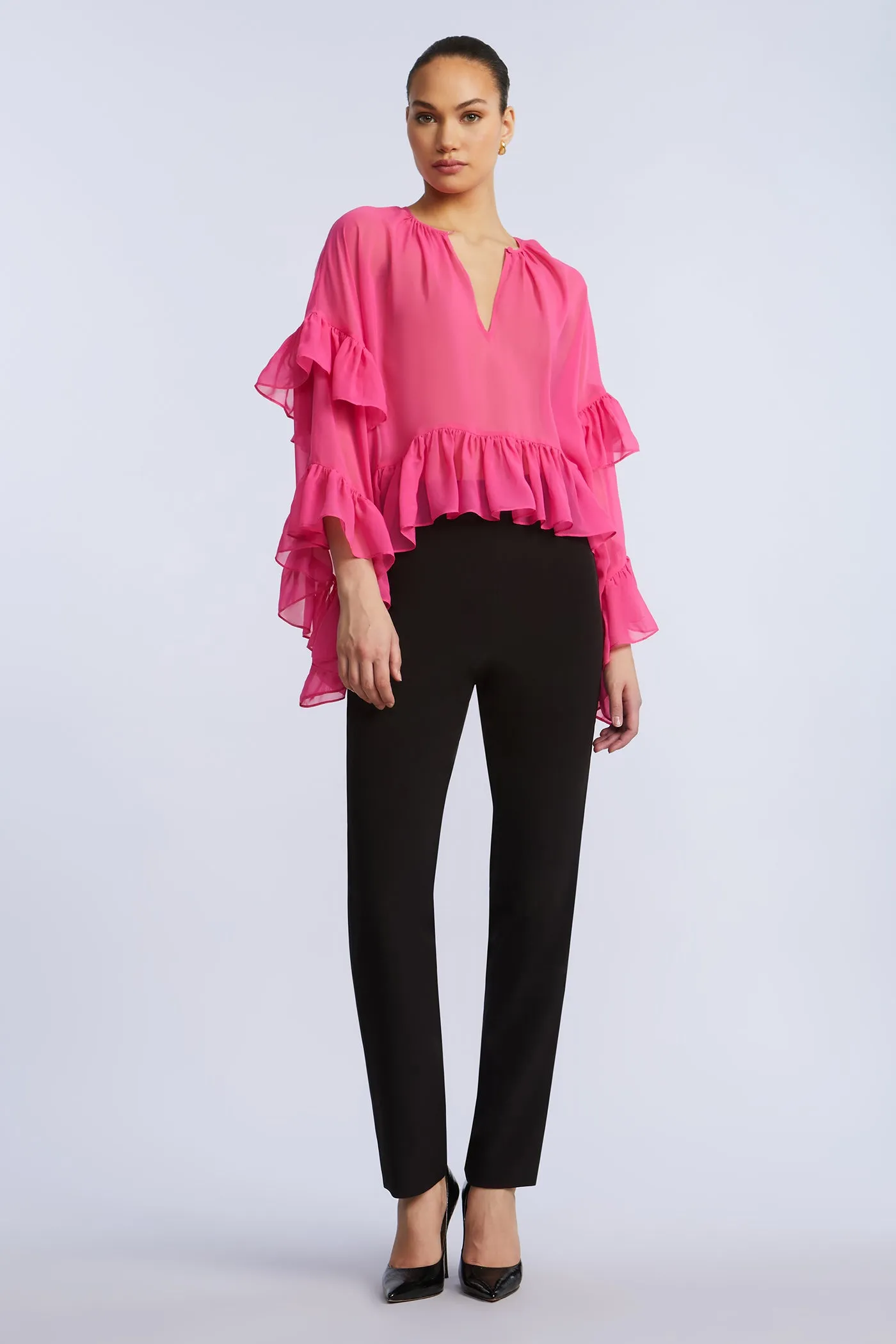 Ruffle Swing Top sold by BCBGMaxAzria product image thumbnail 5